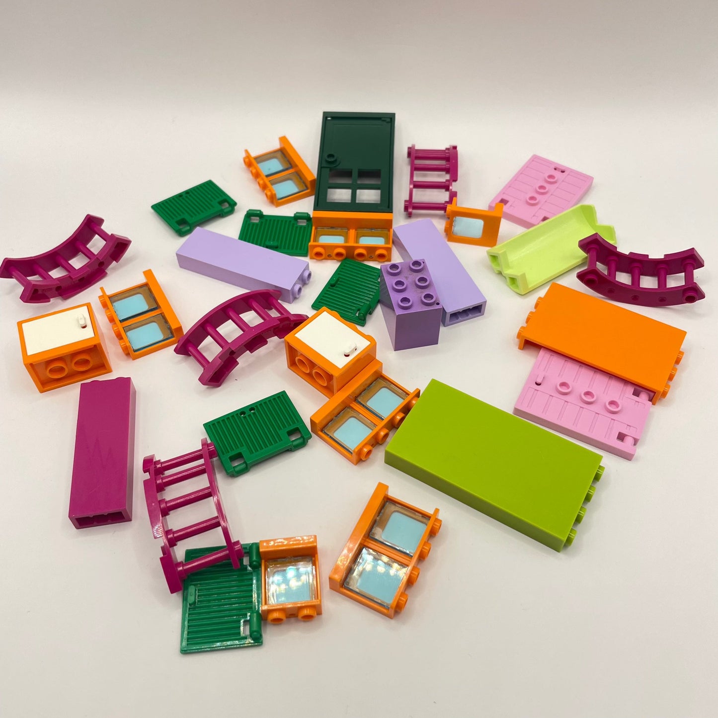 LEGO Building, Mixed Pieces, Bright Friends Colours, Approx. 65g