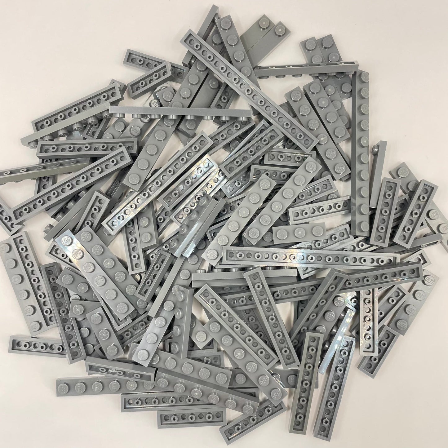 LEGO Plates 1x Wide, Dark Bluish Grey, Approx. 105g