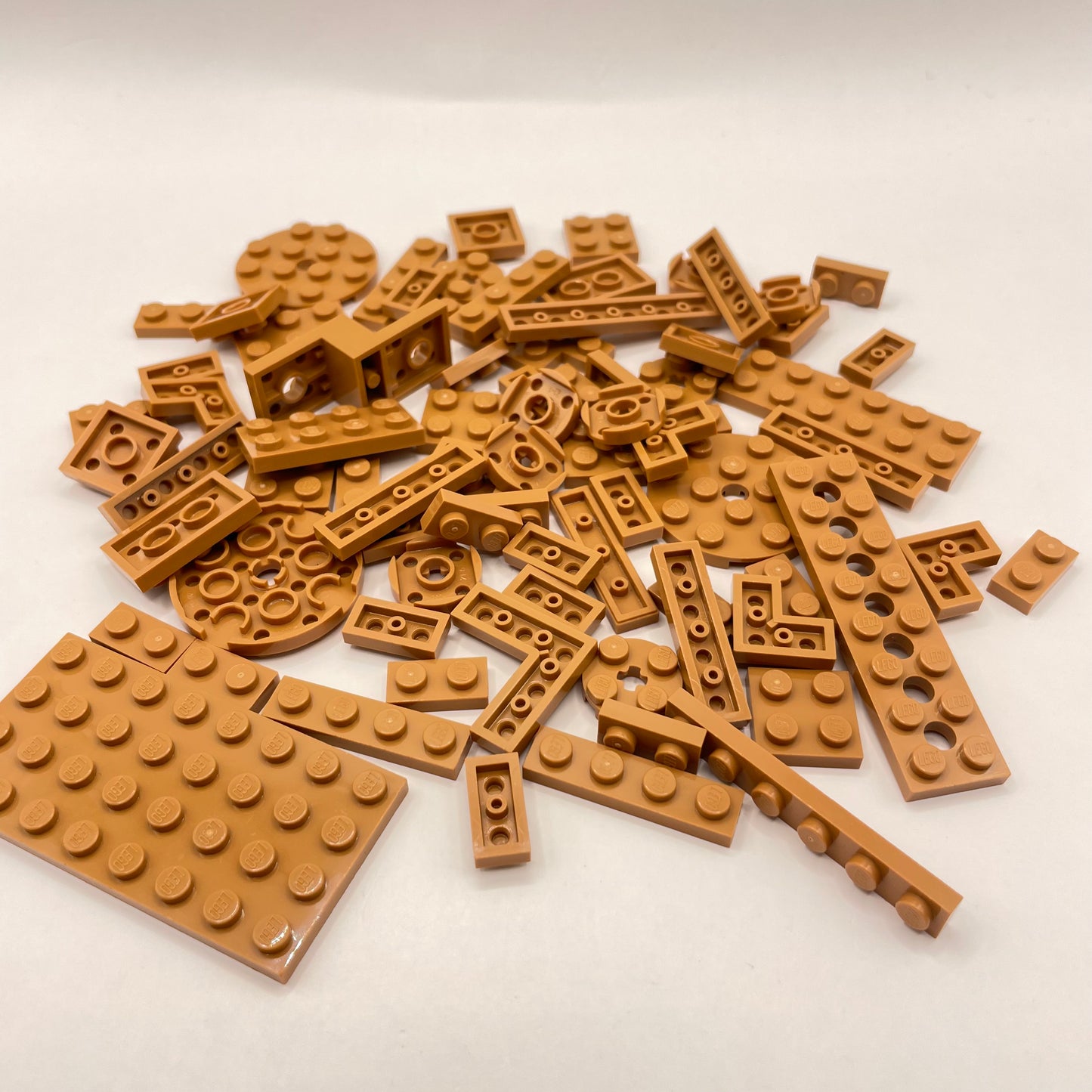 LEGO Plates, Medium Nougat, Approx. 50g