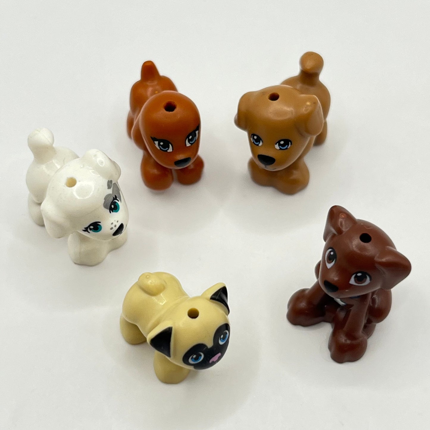 LEGO Dogs, Mixed Colours and Sizes, 5 Pieces