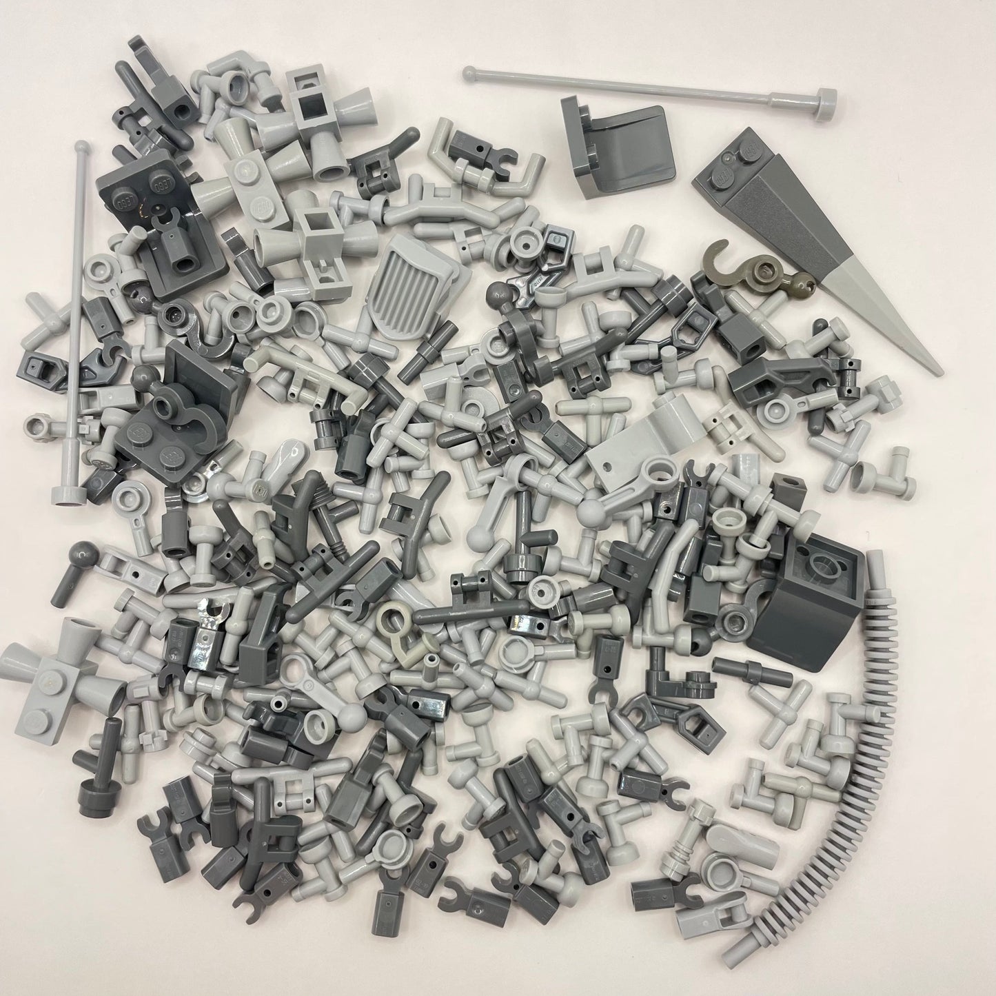 LEGO Tiny Vehicle Attachments, Mixed Grey, Approx. 65g Greebling