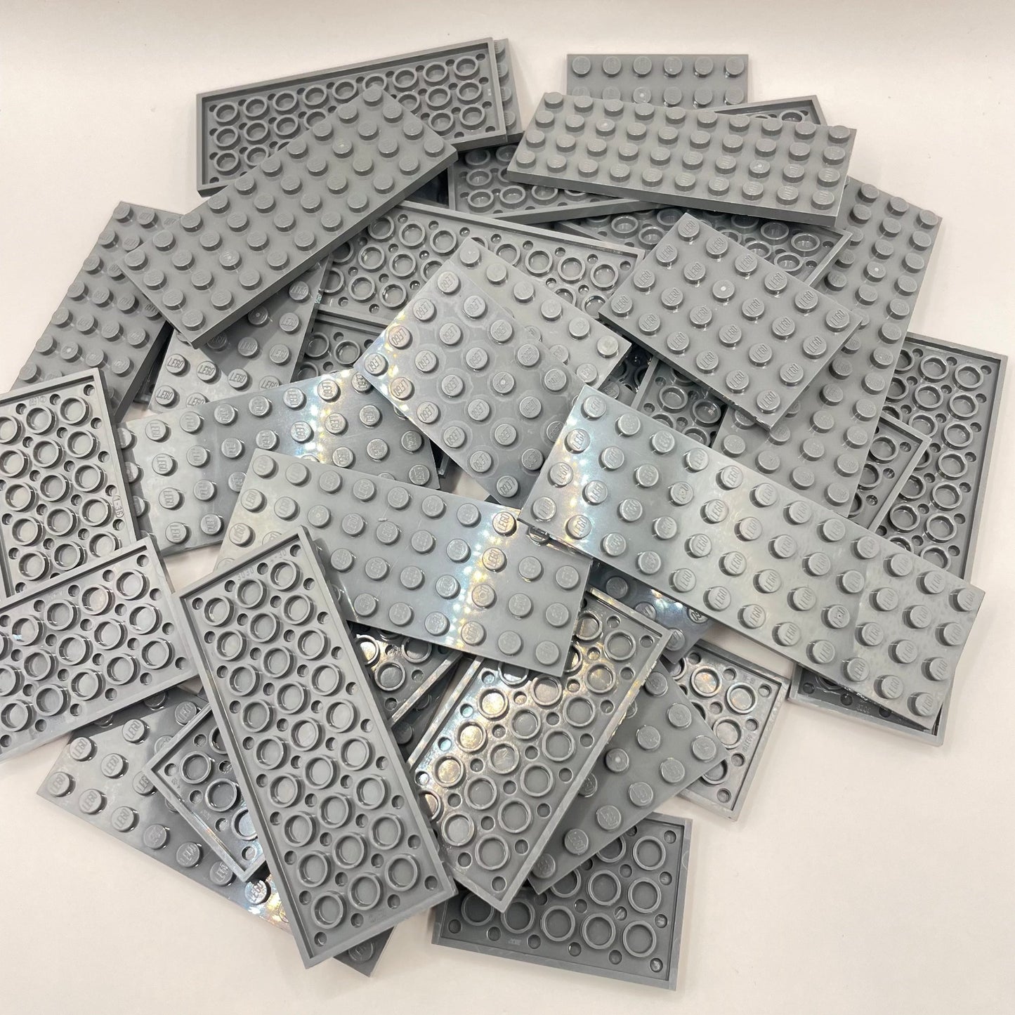 LEGO Plates 4x Wide, Dark Bluish Grey, Approx. 180g