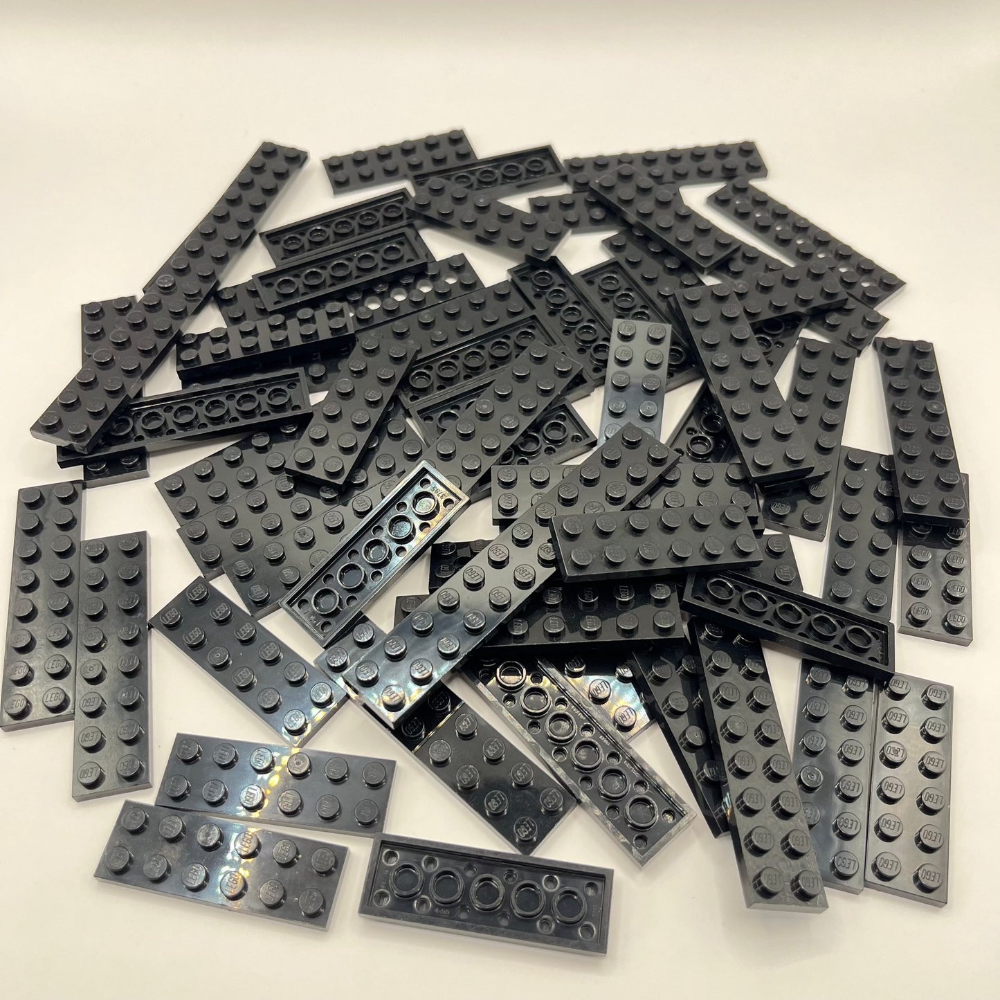 LEGO Black, 2x Medium and Long Plates, Approx. 120g