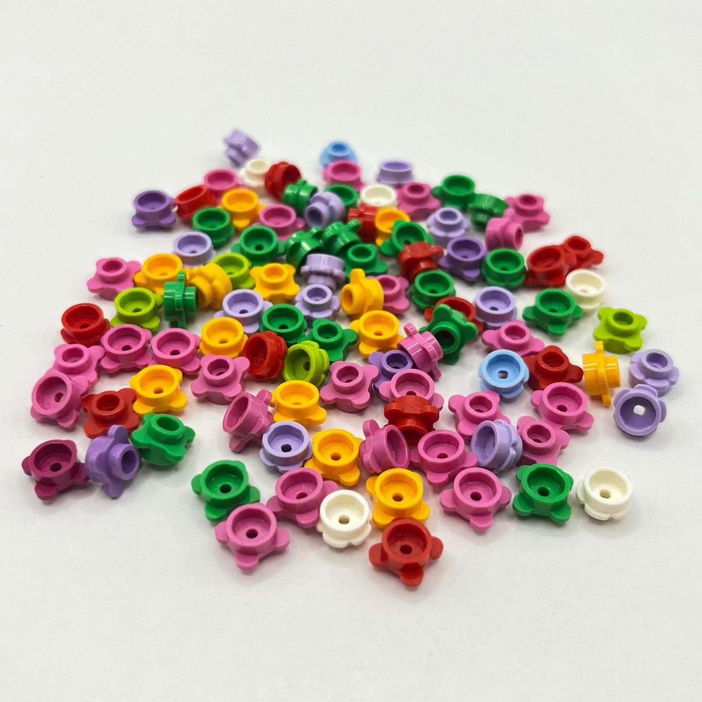 LEGO 1x1 Flowers, Mixed Colours, 100 Pieces, Plant