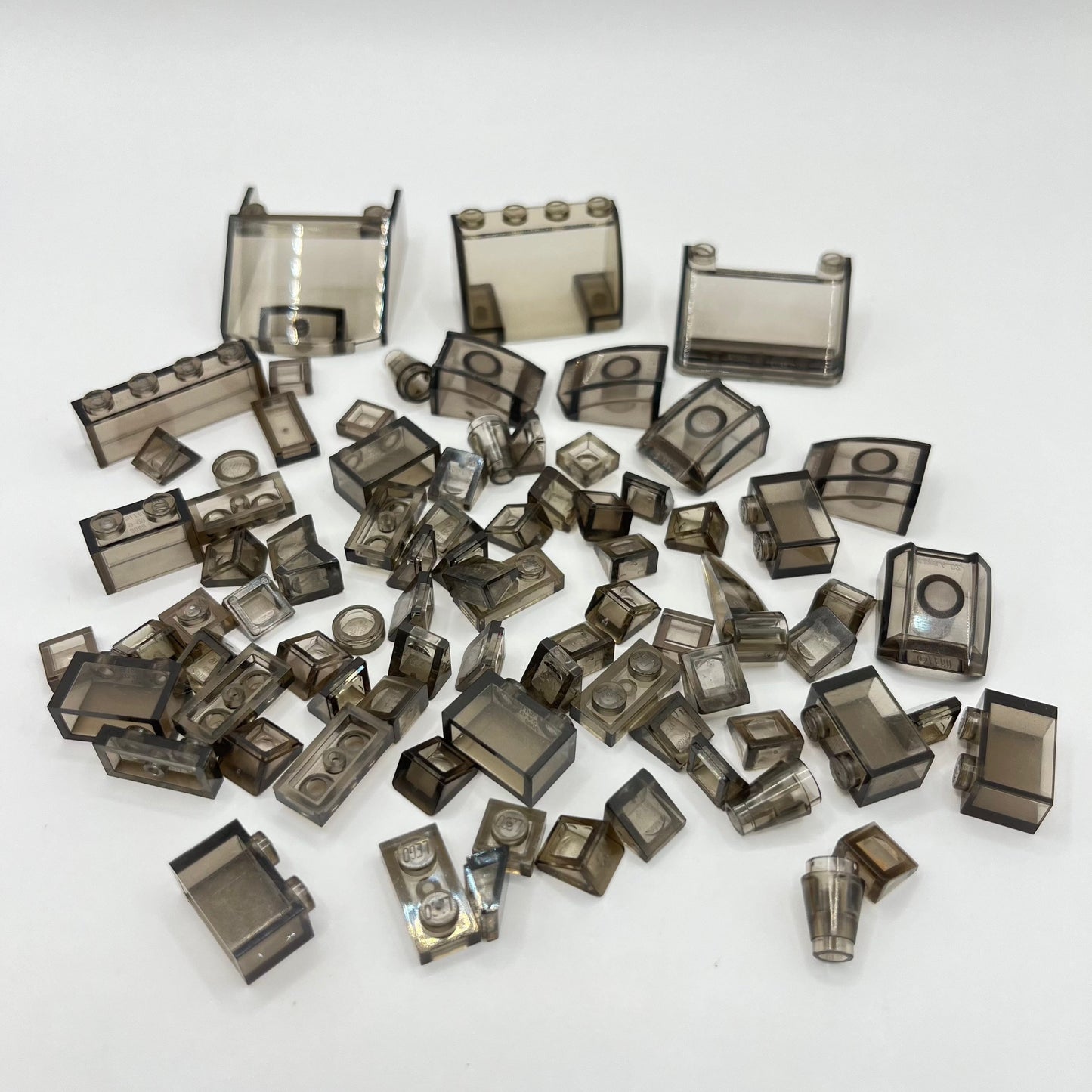 LEGO Brown Transparent, Mixed Pieces, (80 Pieces)