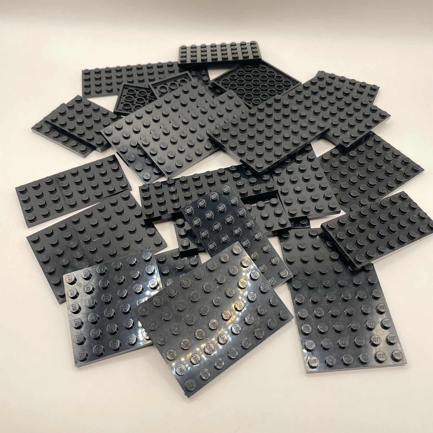 LEGO Medium Plates, Black, Approx. 135g