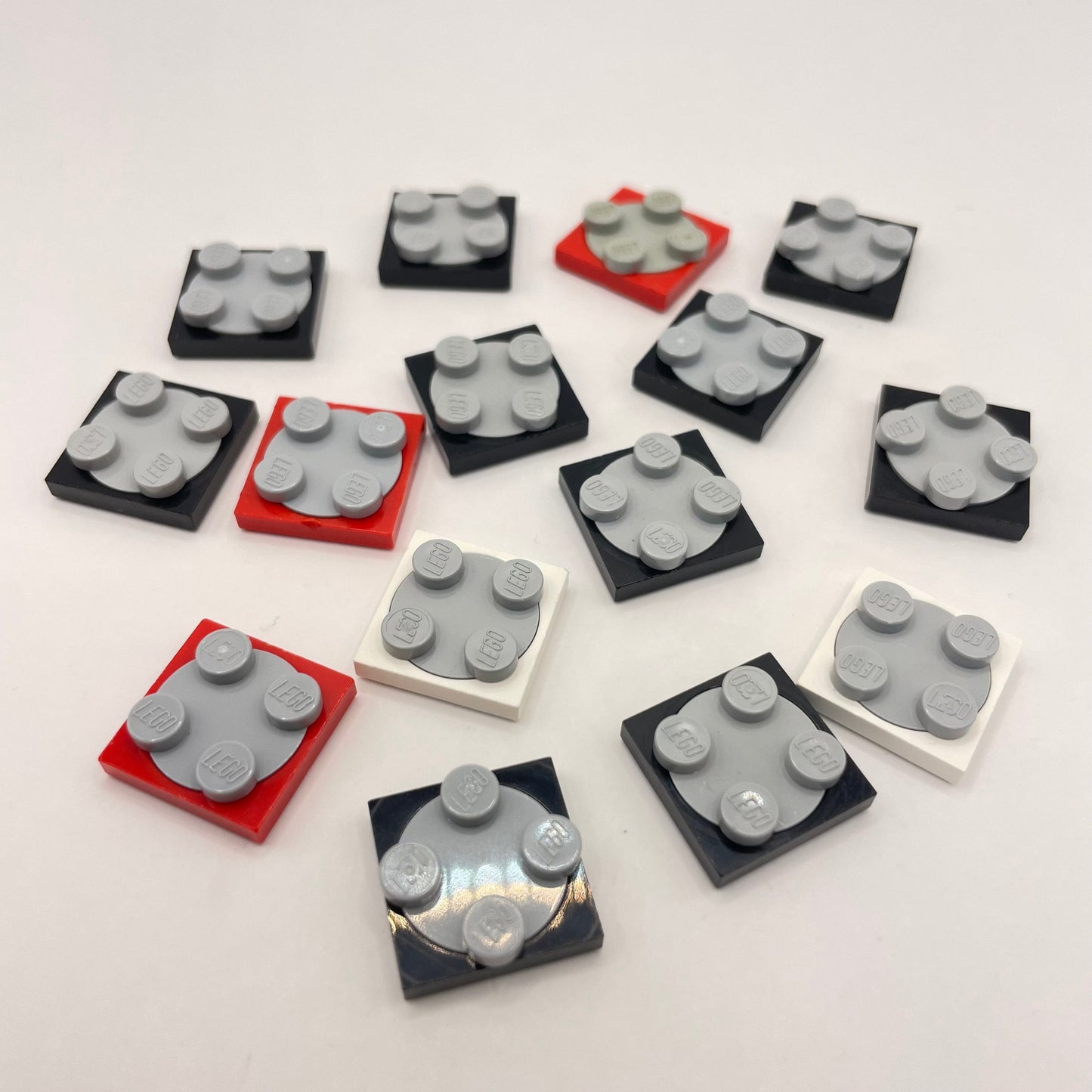 LEGO Plate Small Turntables, Grey, 15 pieces