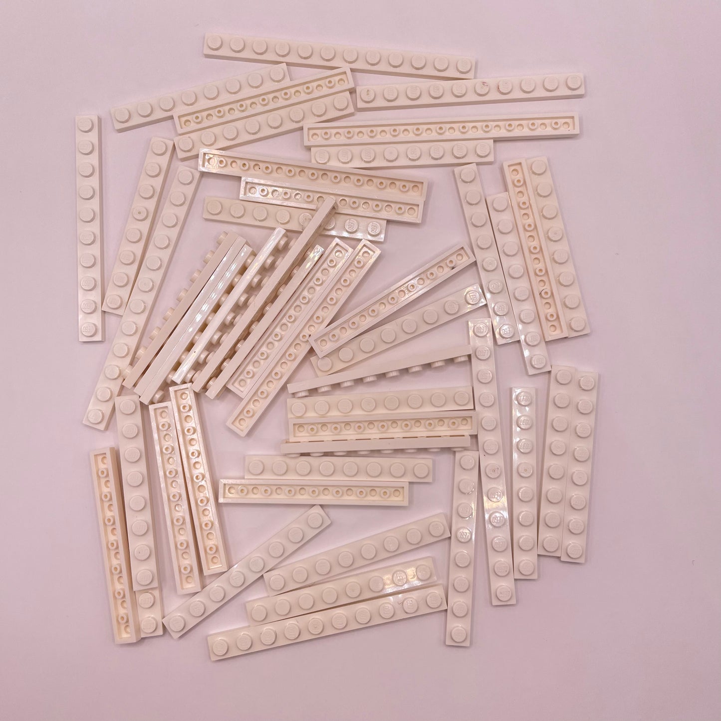 LEGO Plates, 1x Wide, Long, White, Approx. 70g