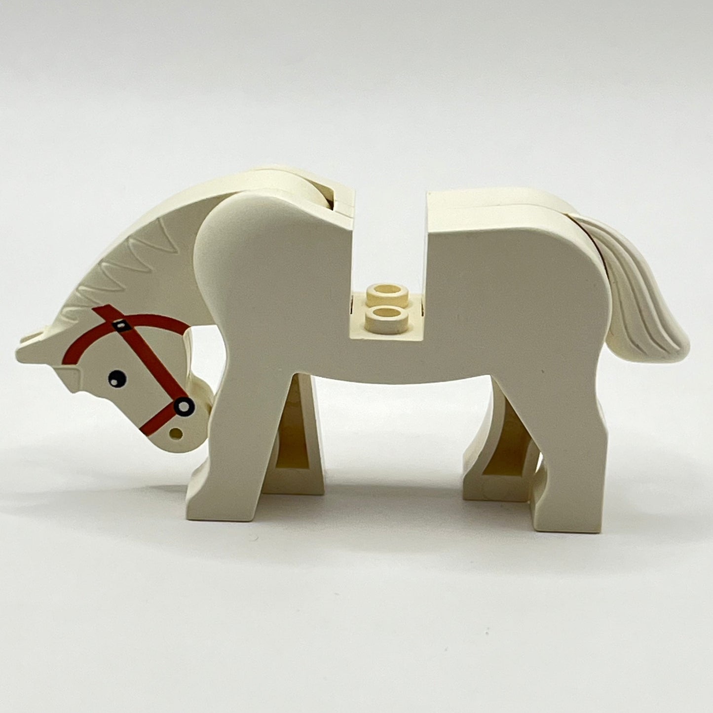 LEGO White Horse with Black and White Eyes, Animal, Castle, Knight