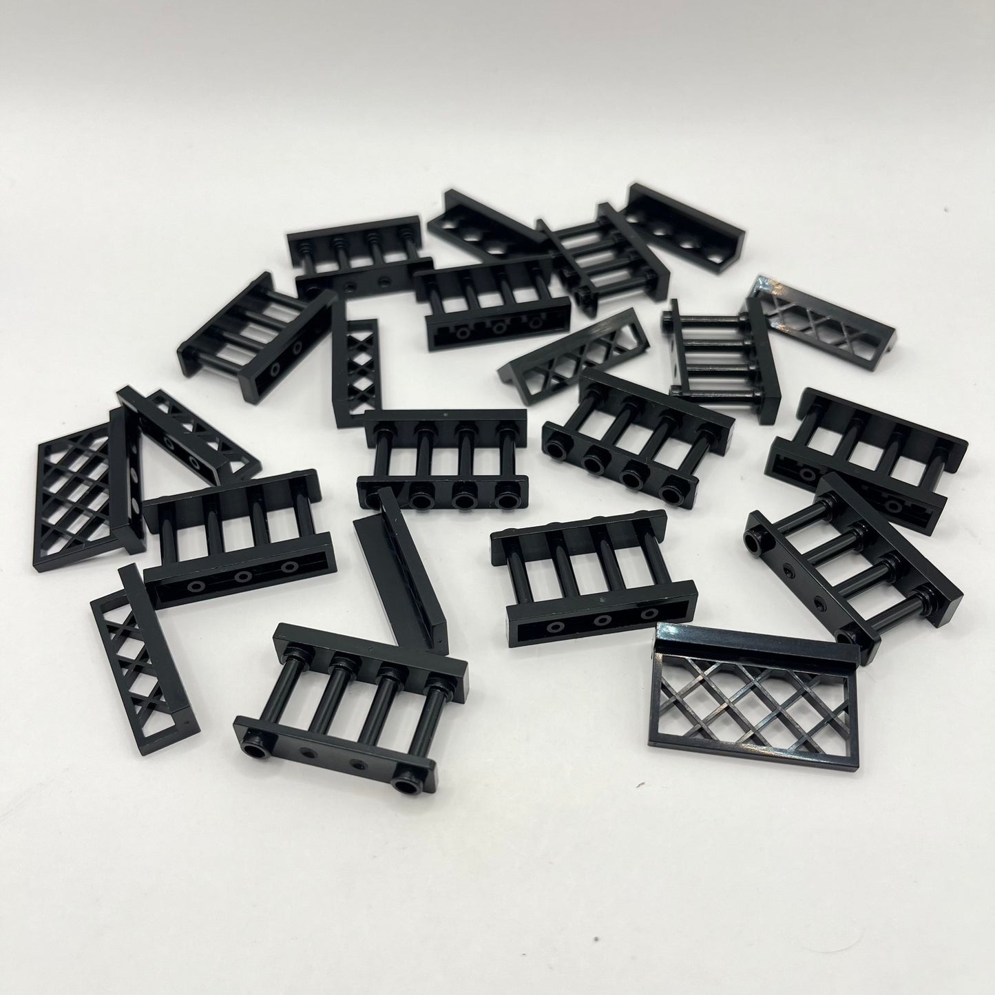 LEGO Black, Railing, Fences, 20 Pieces