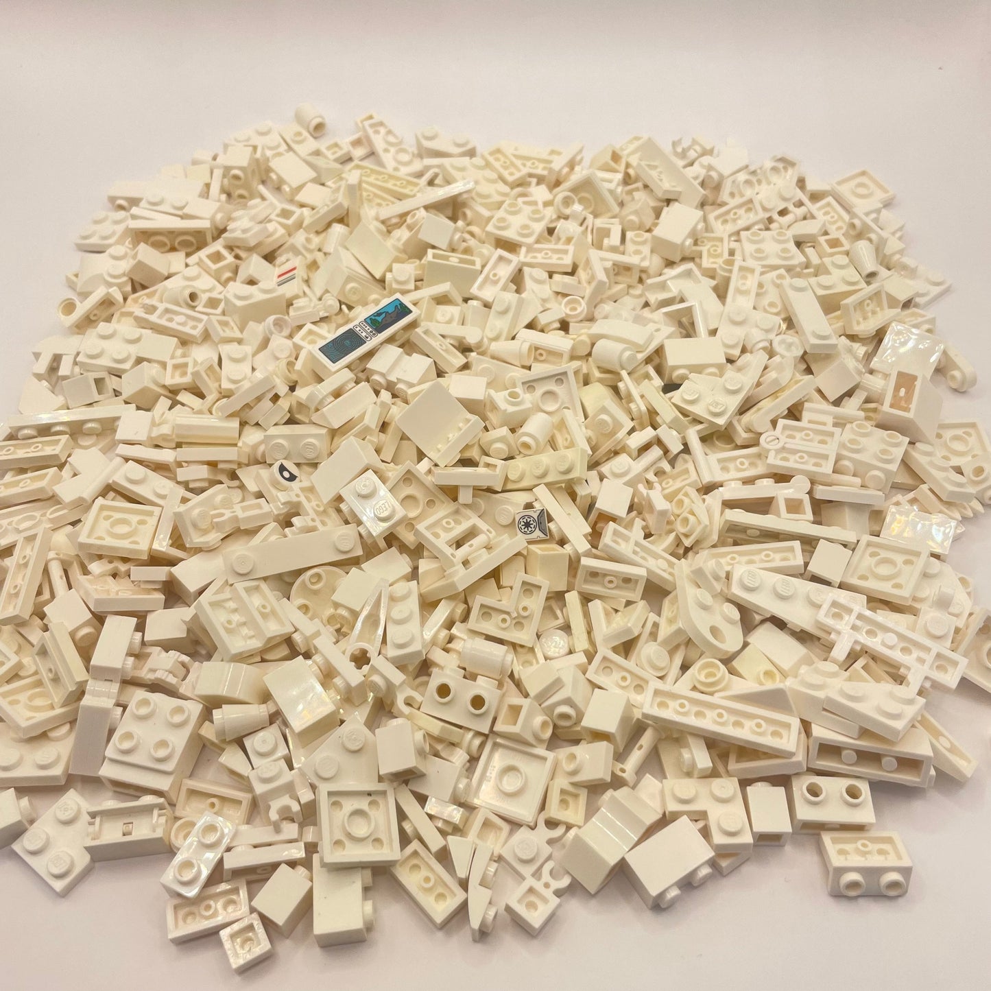 LEGO Small Mixed Pieces, White, Approx. 290g