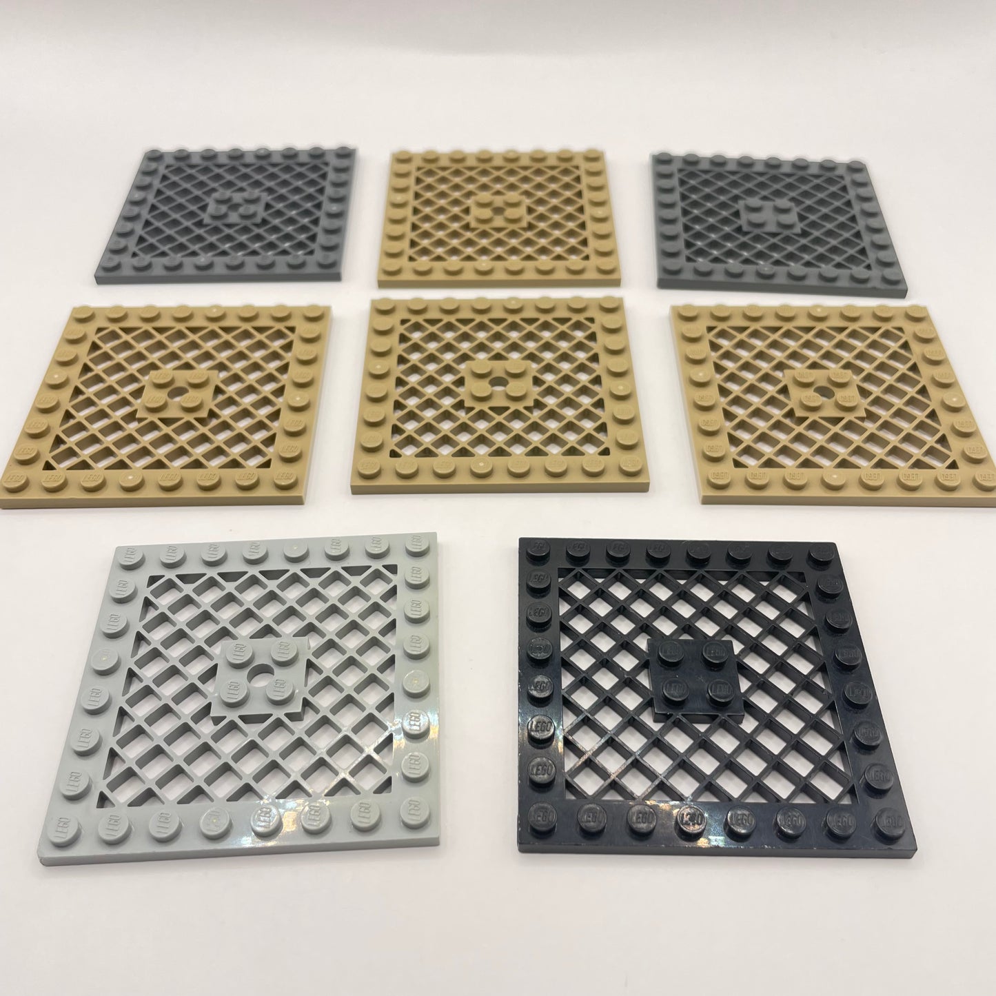 LEGO Grills, 8x8, Mixed Colours, Building, 8 Pieces