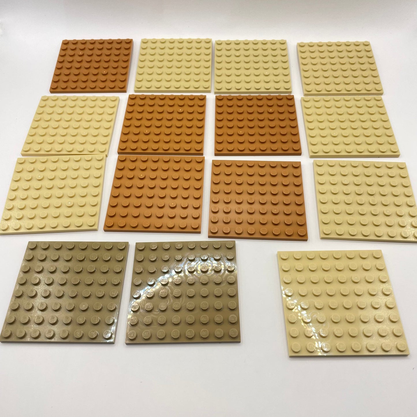 LEGO Plates 8x8, Mixed Earth Tones, 15 Pieces Habitat