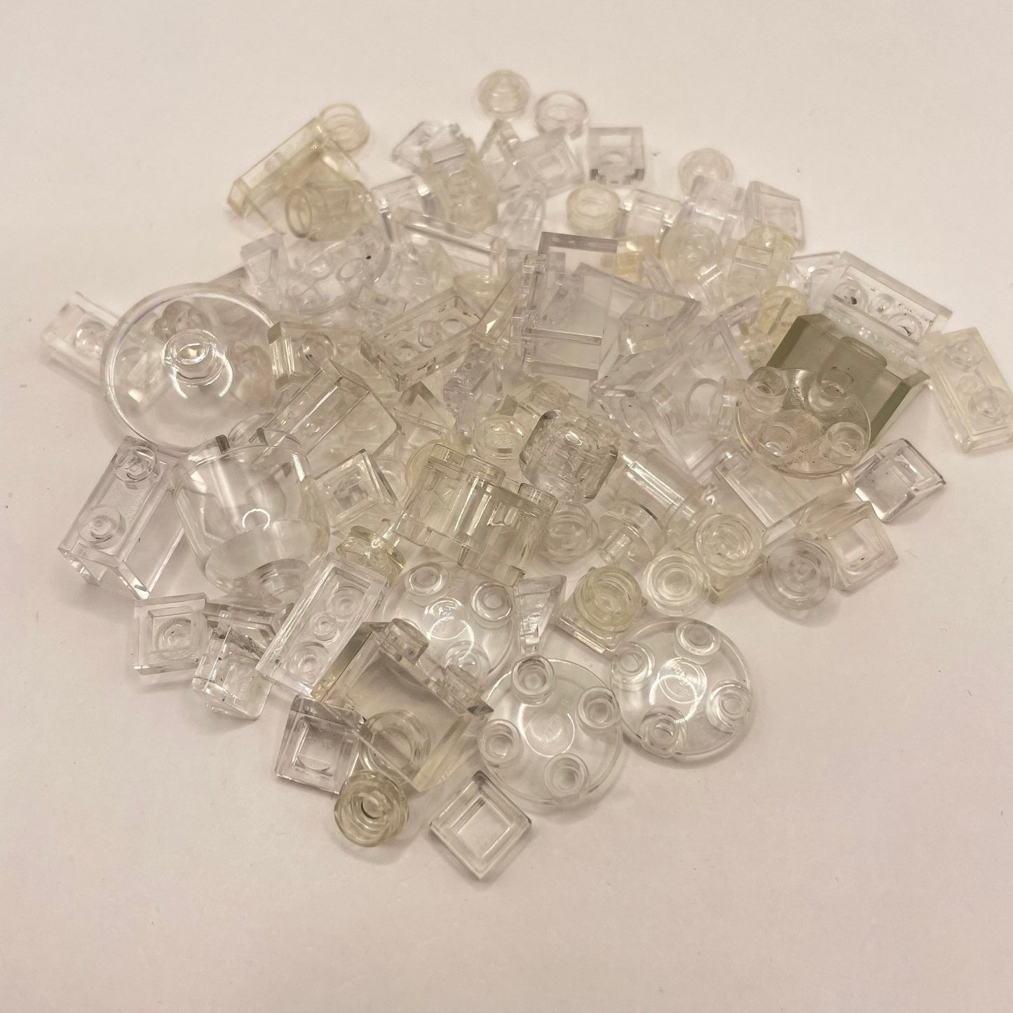 LEGO Transparent Clear, Mixed Pieces, (100 Pieces)