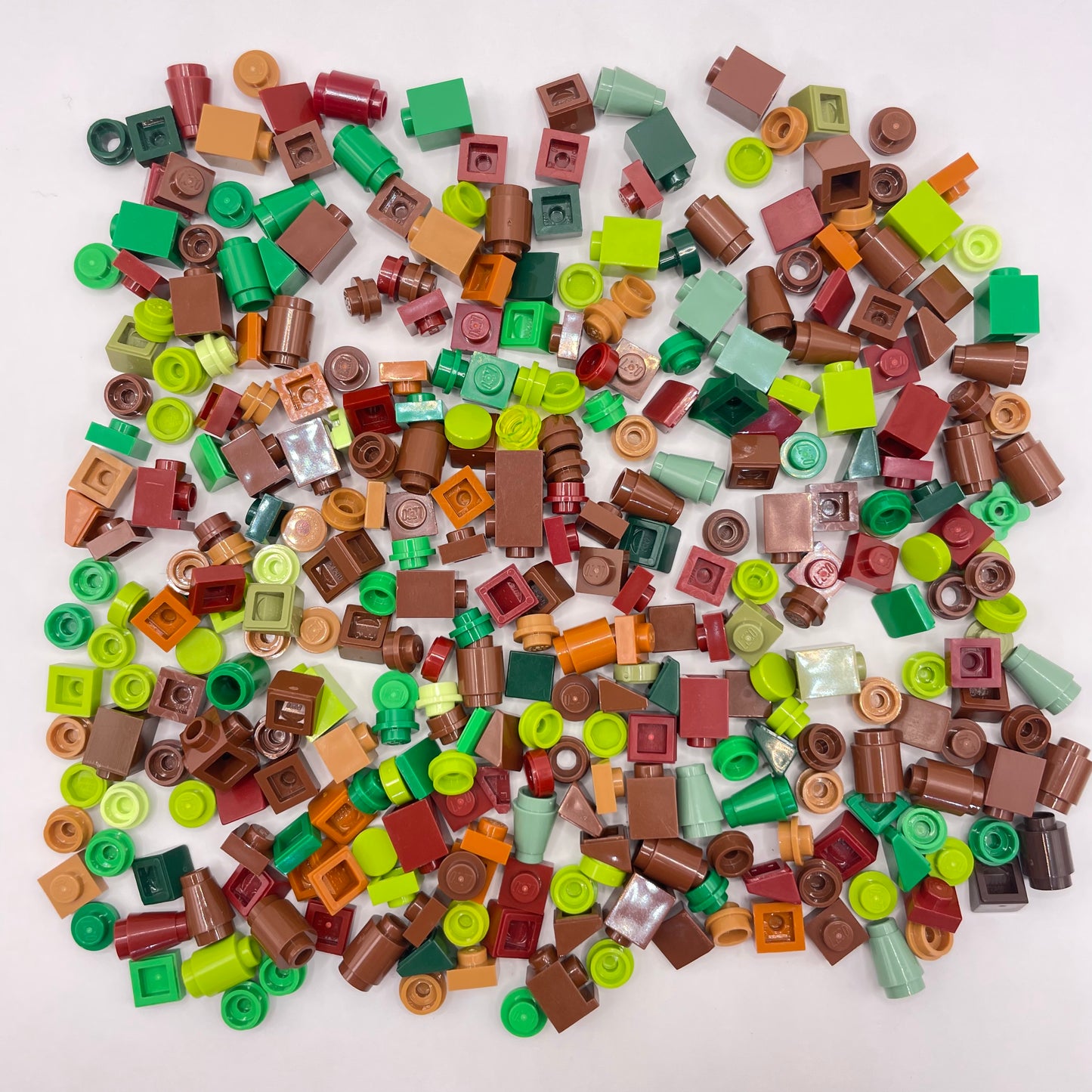 LEGO Greebling, 1x1, Earth Tones, Approx. 60g