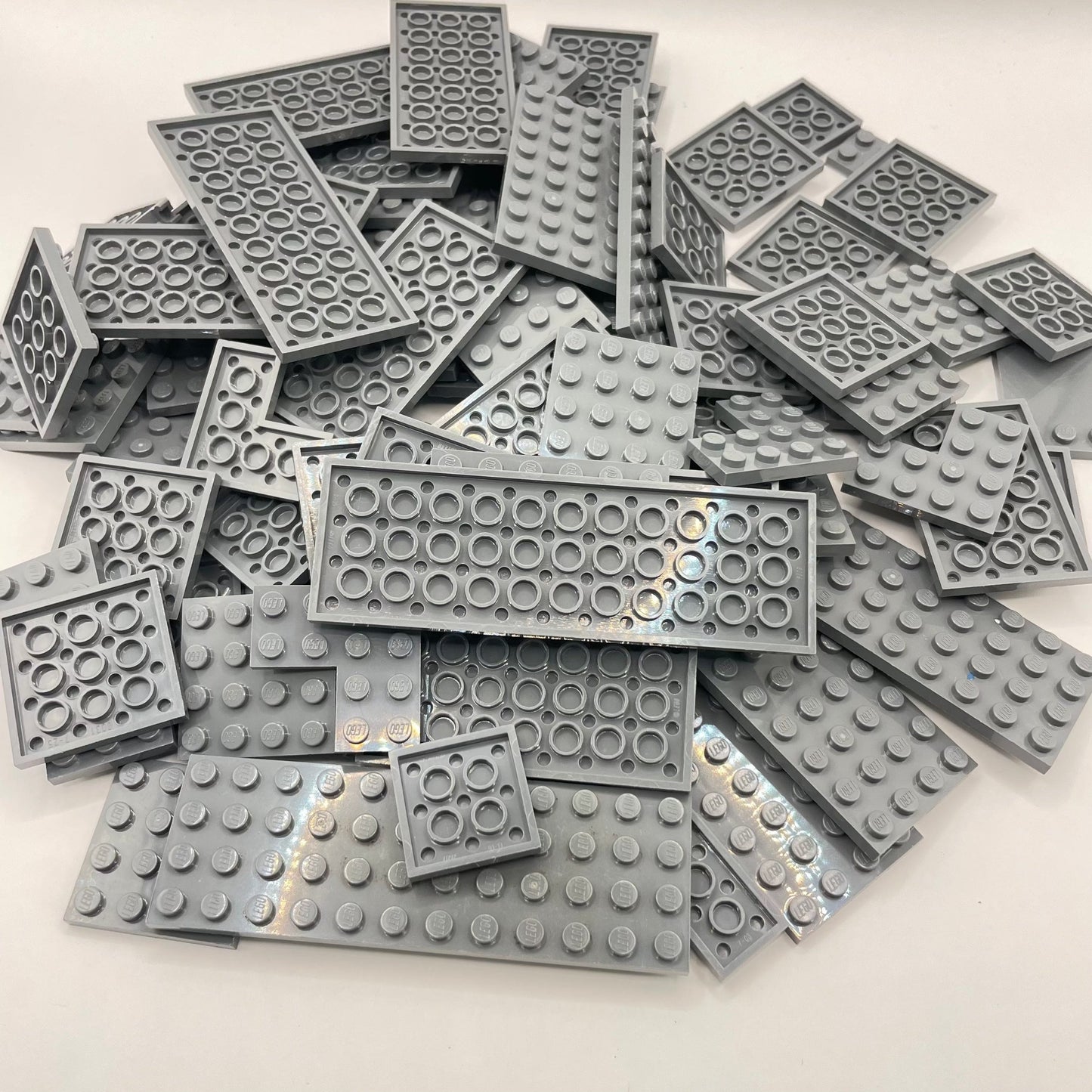 LEGO Plates 4x Wide, Dark Bluish Grey, Approx. 240g