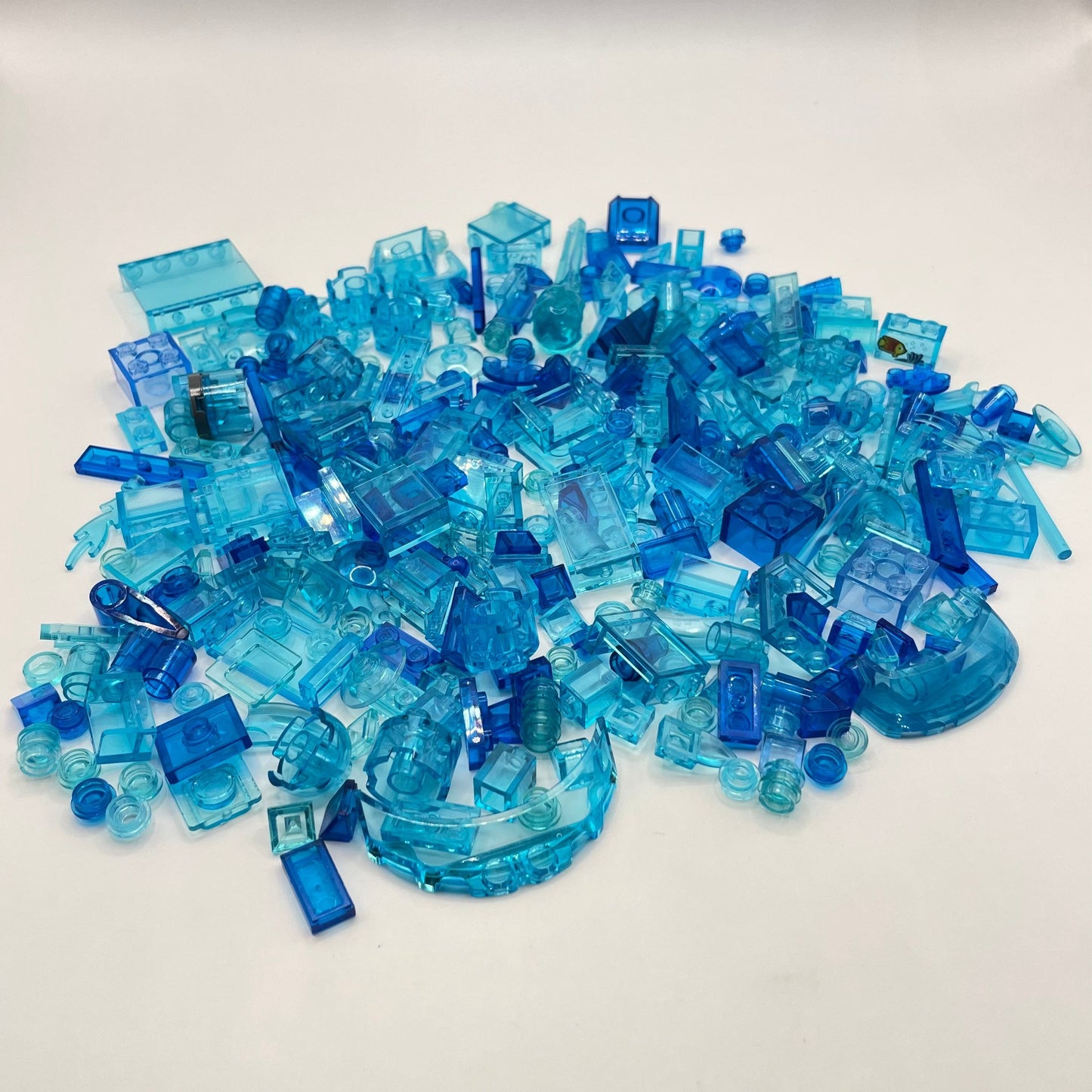 LEGO Mixed Trans-Blue, Mixed Pieces, Approx. 125g
