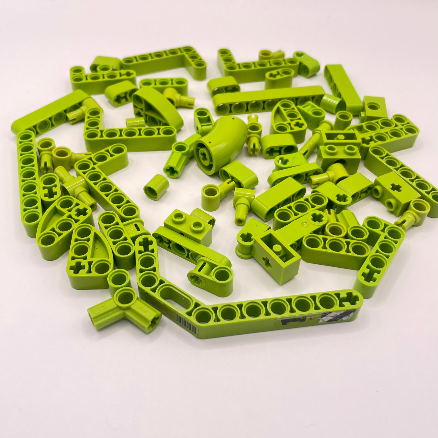LEGO Technic Pieces, Lime, Approx. 50g
