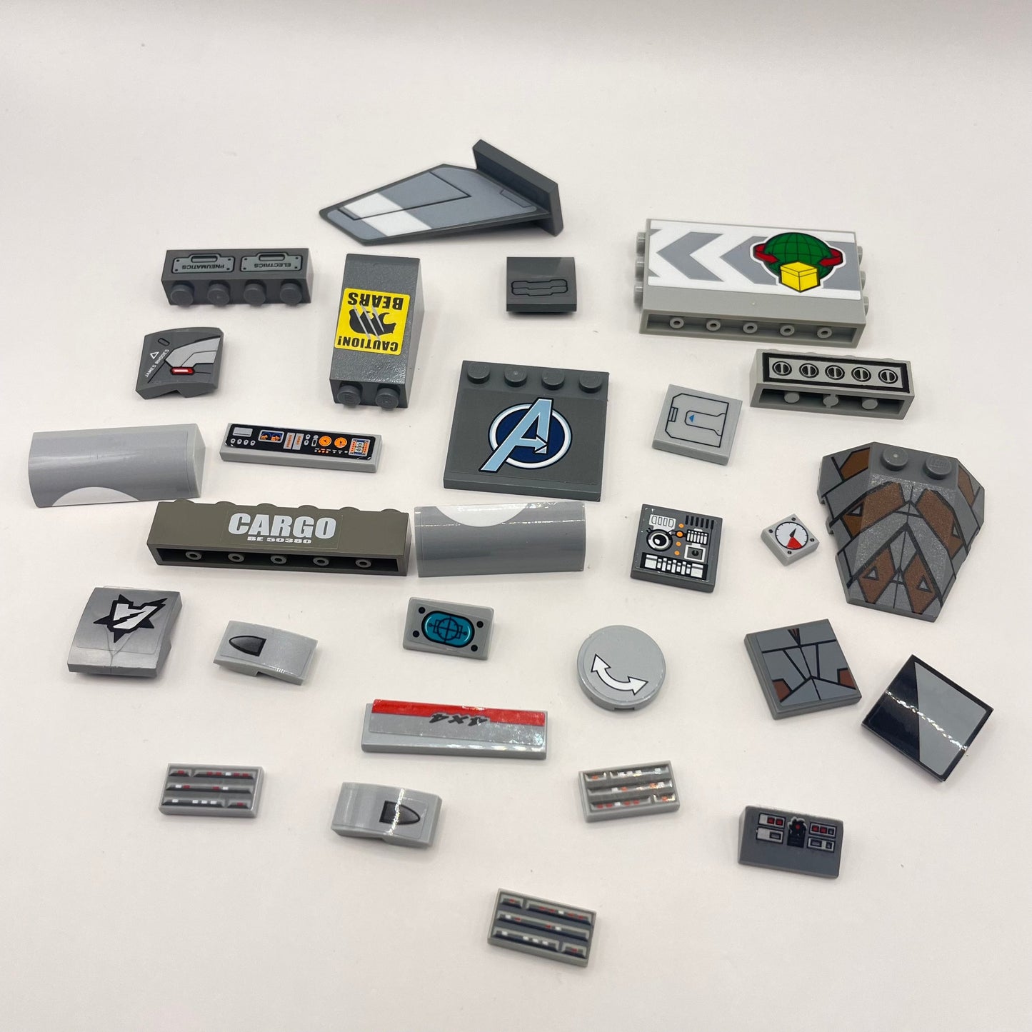 LEGO Prints and Stickers, Grey, 25 Pieces
