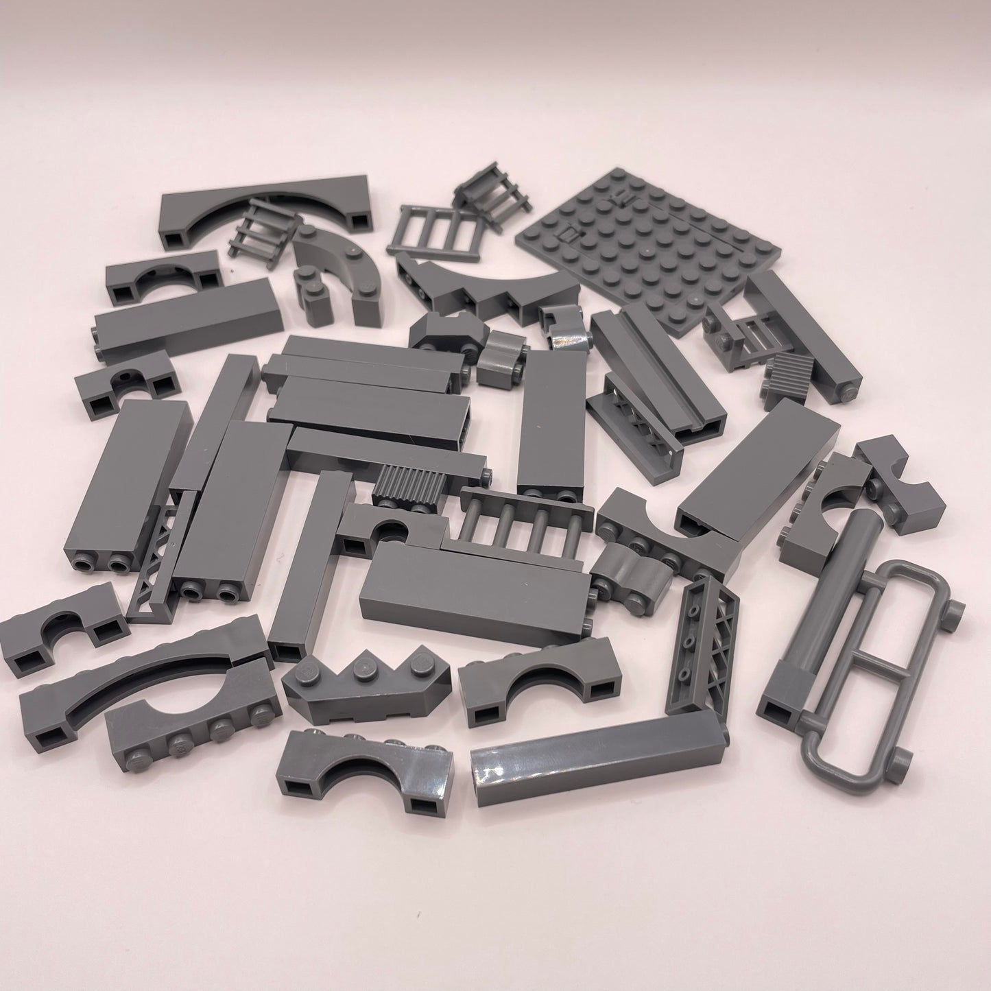 LEGO Mixed Building Pieces, Dark Bluish Grey, Approx. 80g