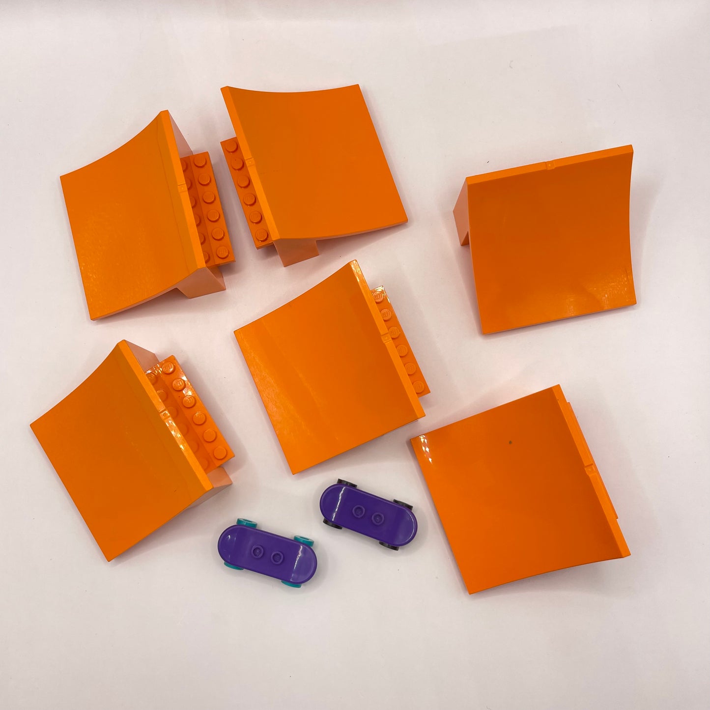 LEGO Skate Boards and Ramps, Orange and Purple, 8 Pieces