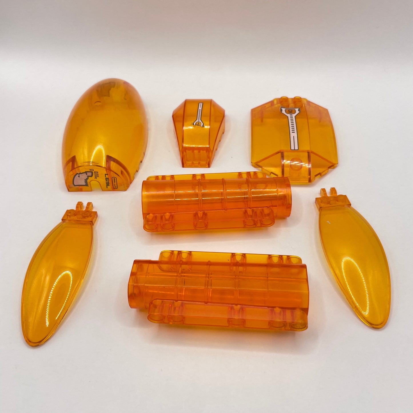 LEGO Transparent Orange, Windscreen, Canopy, Technic, Vehicle (7 Pieces)