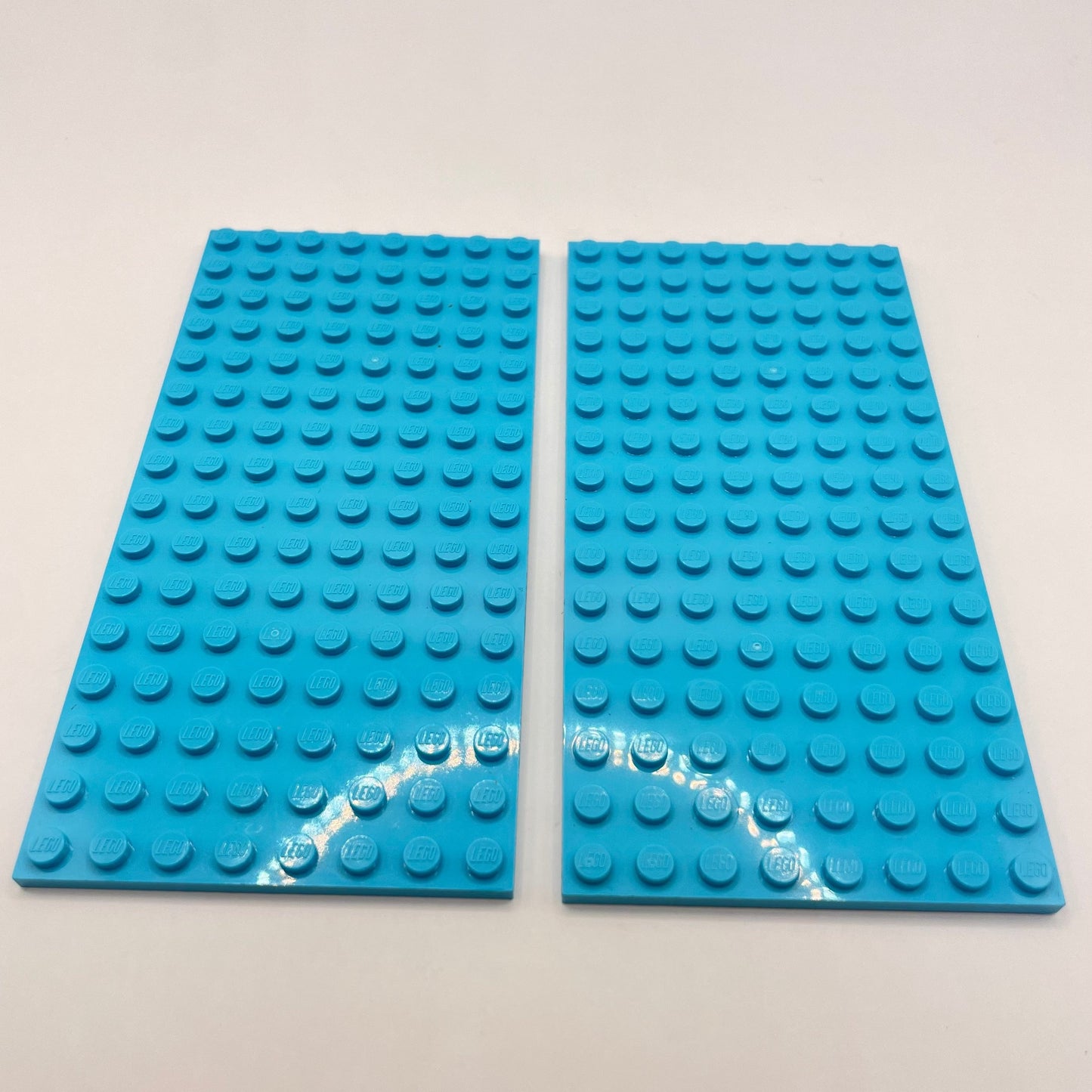 LEGO 8x16 Plates, Medium Azure, 2 Pieces,