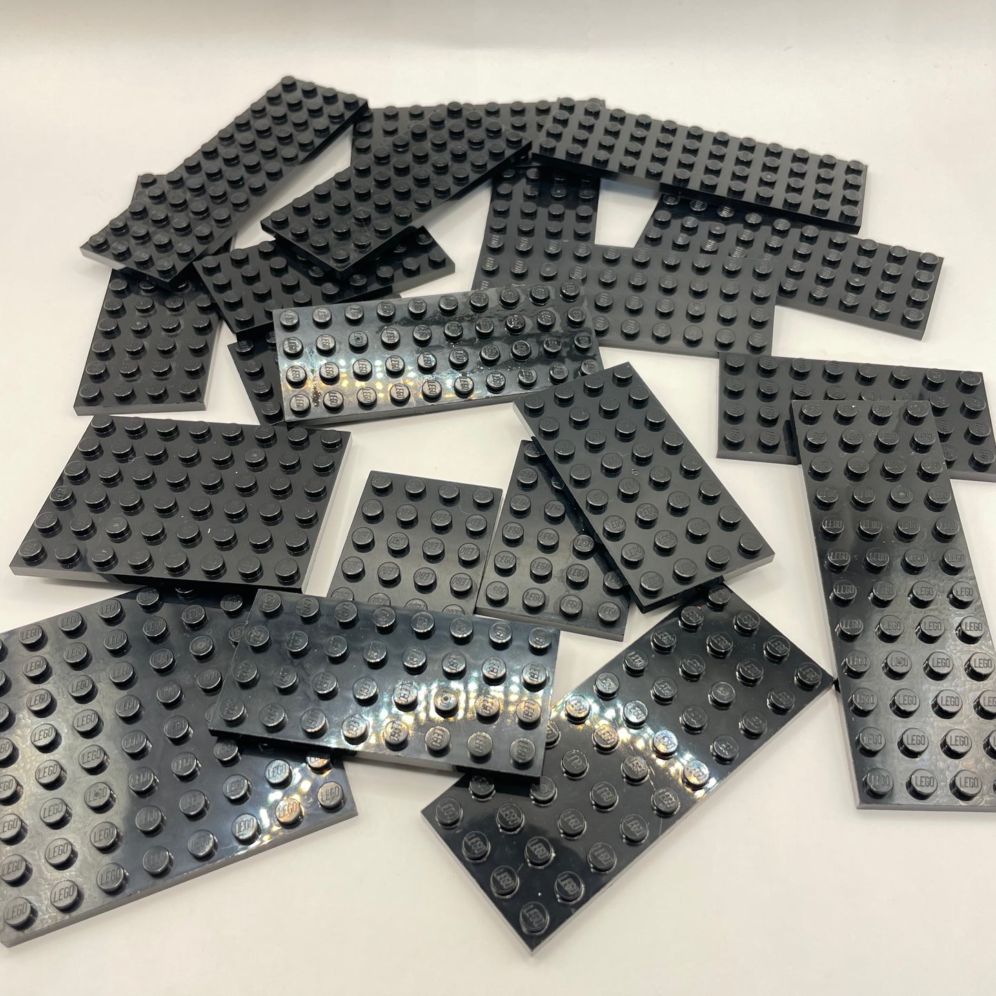 LEGO Plates, Black, Approx. 100g