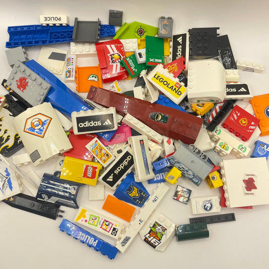 LEGO Prints and Stickers, Seconds Quality, Mixed Bricks, Approx. 275g