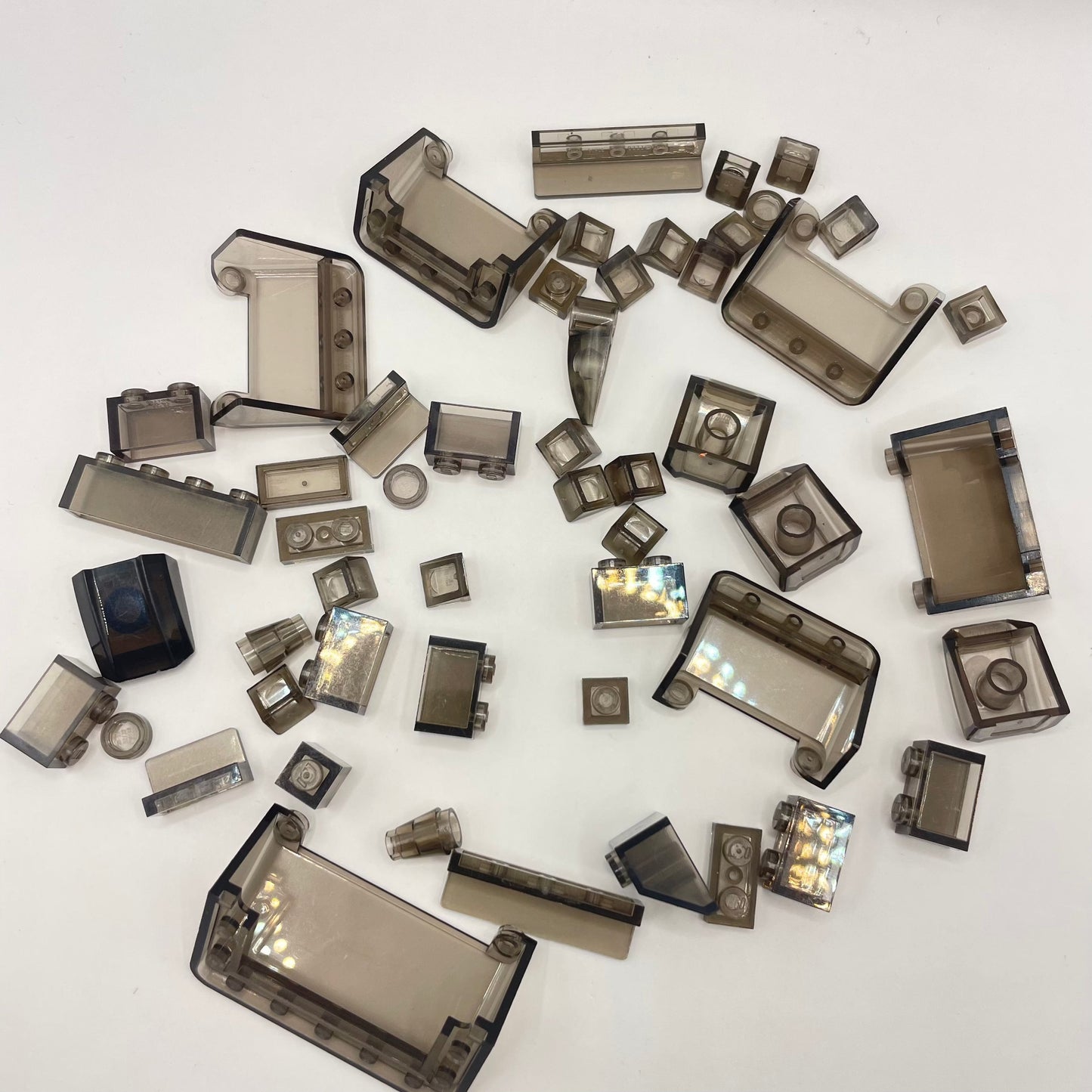 LEGO Transparent Brown, Mixed Pieces, (50 Pieces)