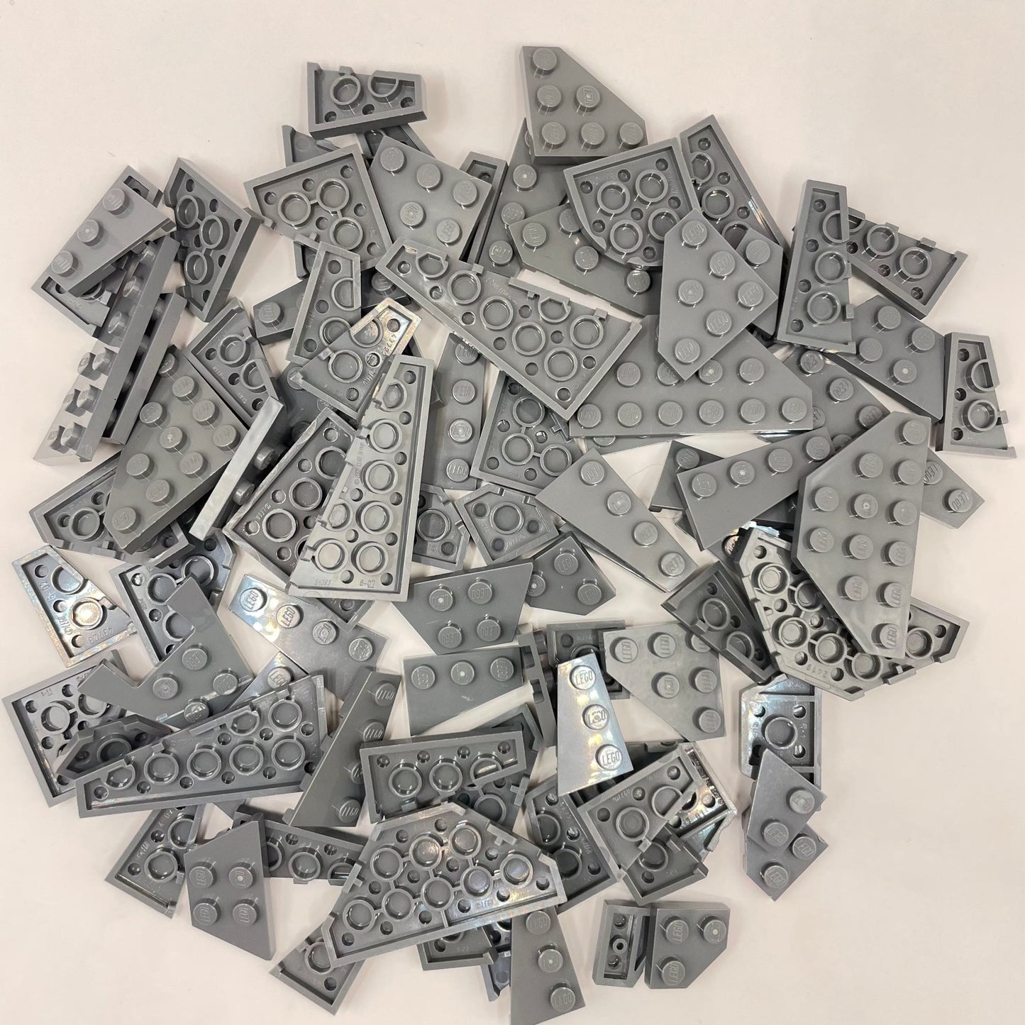 LEGO Plates Wings and Wedges, Dark Bluish Grey, Approx. 75g