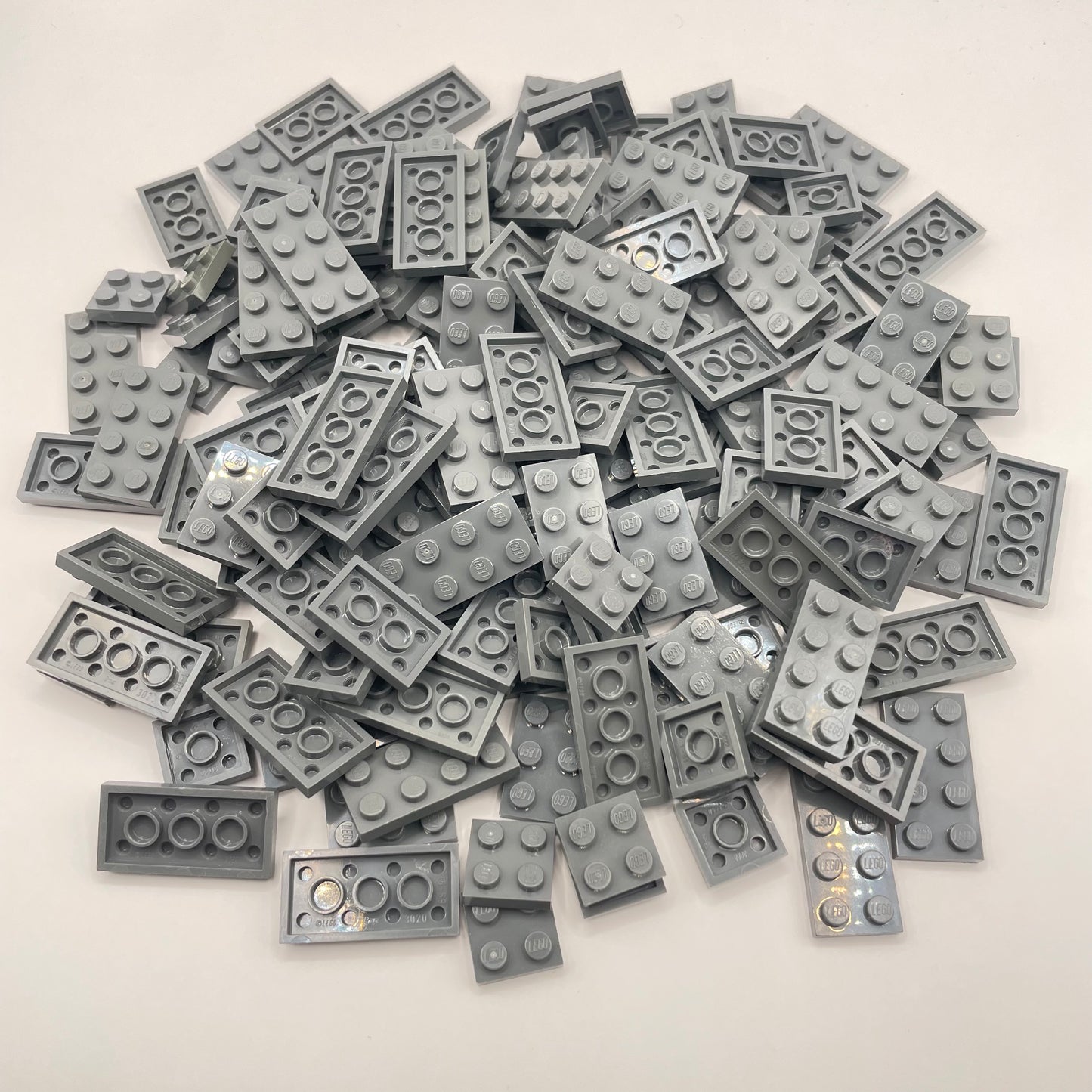 LEGO Plates, 2x Wide Short, Dark Bluish Grey, Approx. 145g