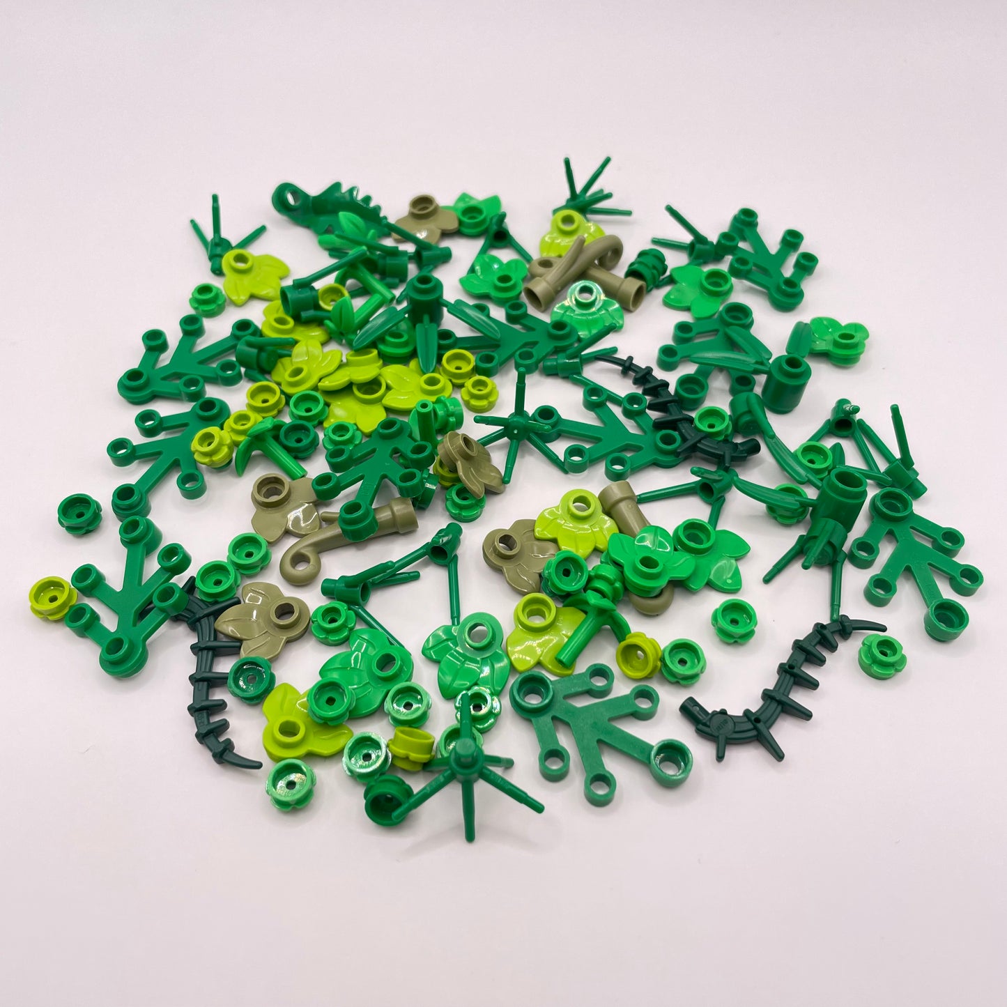 LEGO Small Plant Pack, Green Flowers, Stems, Leaves, 100 Pieces