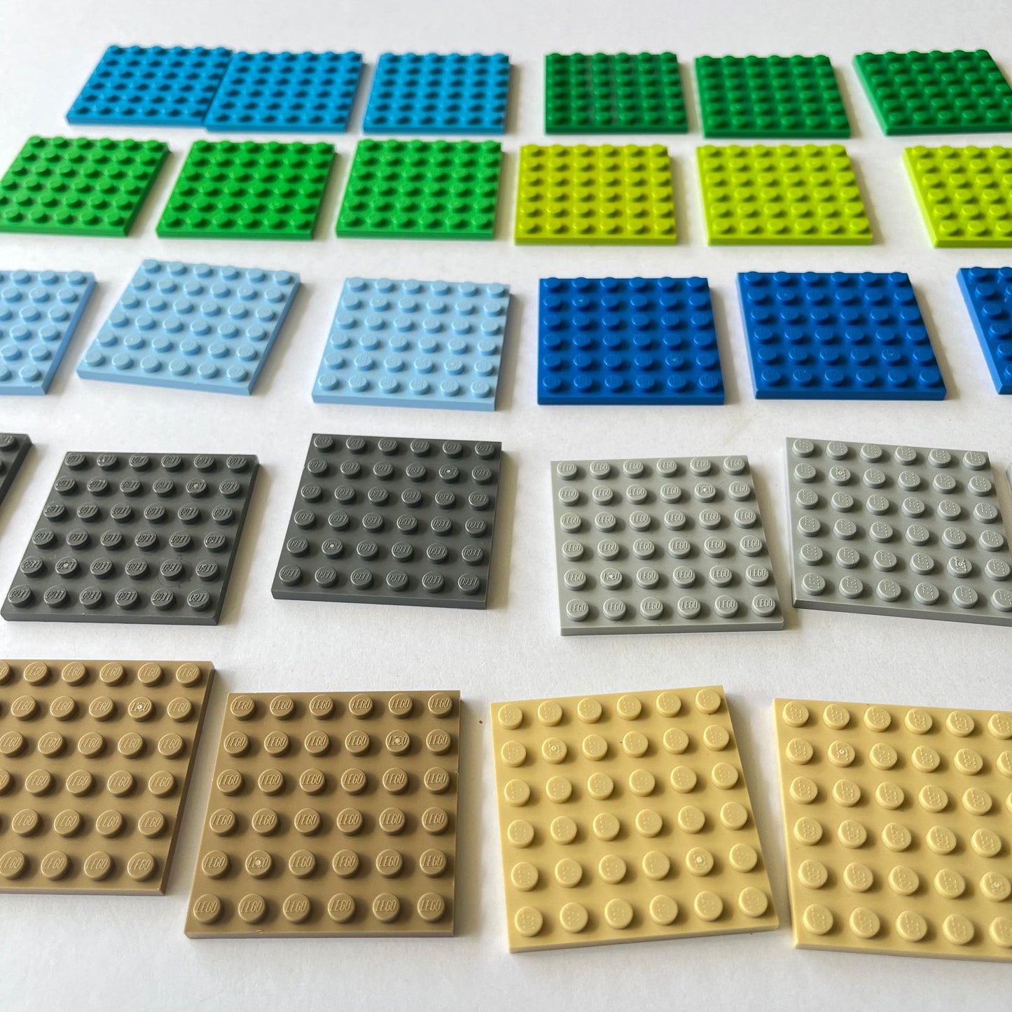 LEGO 6x6 Plate, Mixed Colours, 30 Pieces (3958)