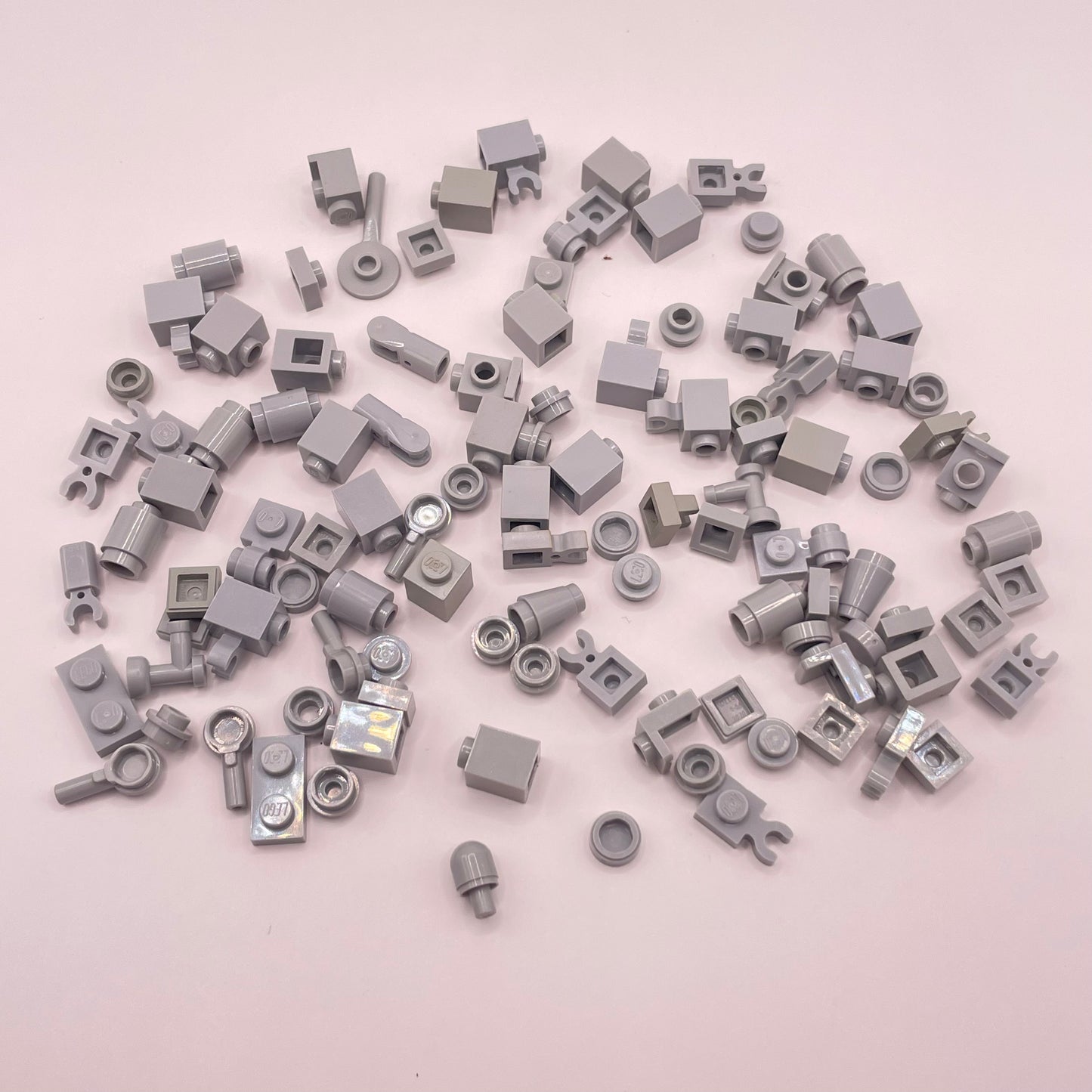 LEGO Greebling, Light Bluish Grey, 100 Pieces