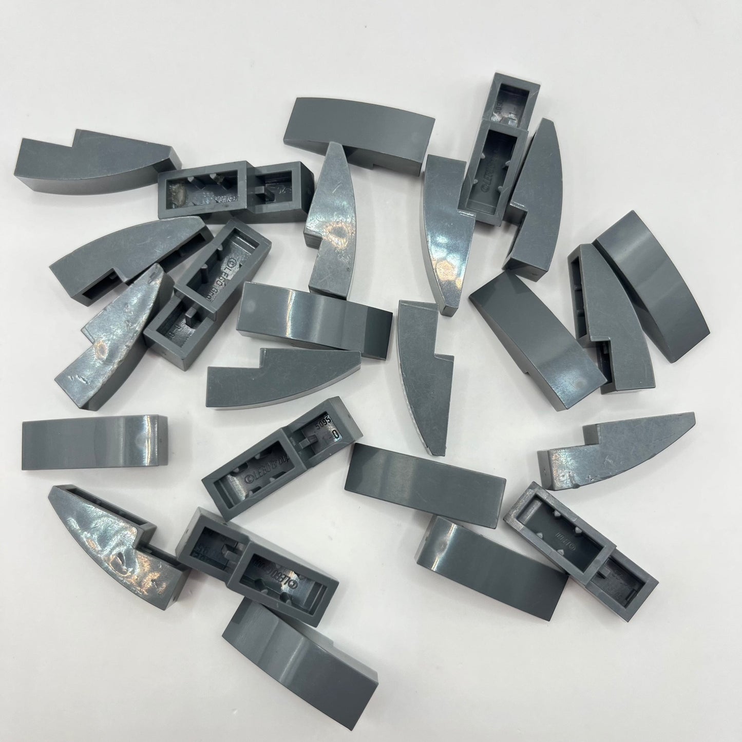 LEGO Dark Bluish Grey, 1x1x3 Slope, 25 Pieces