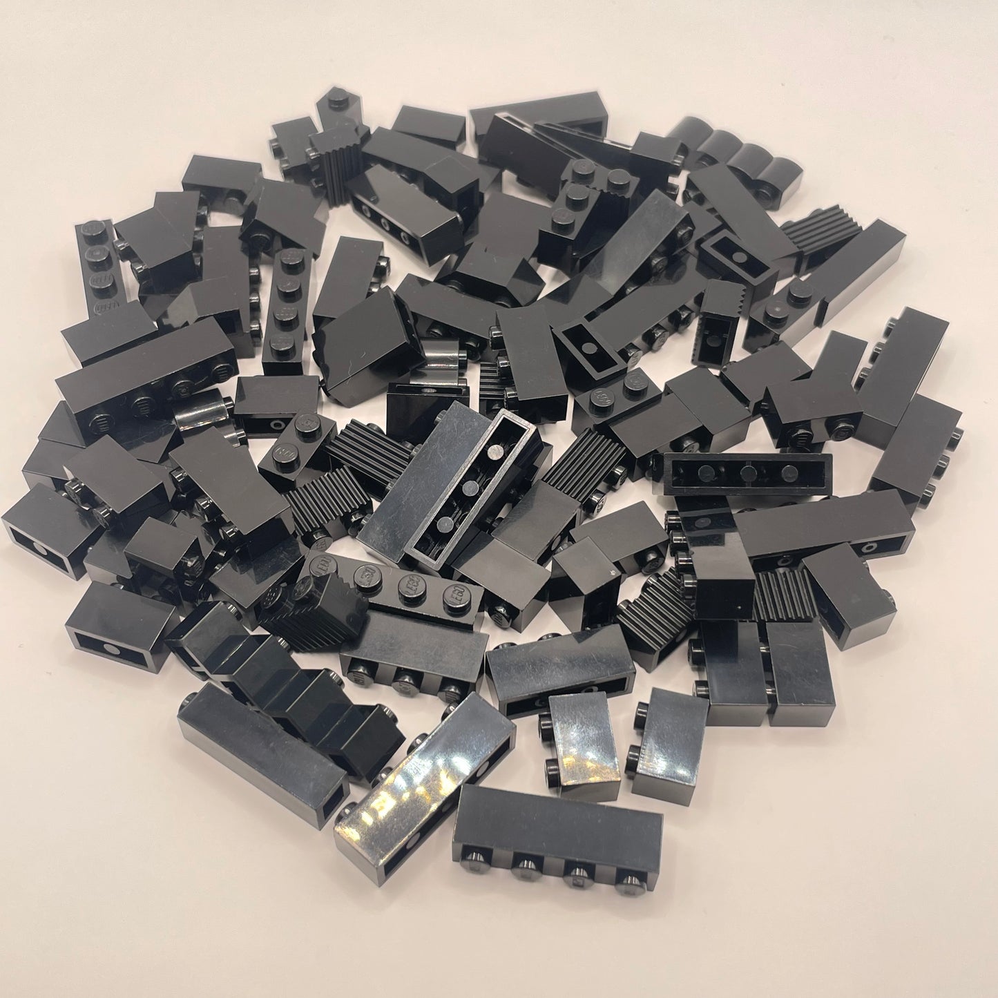 LEGO Short Bricks, 1x Wide, Black, Approx. 100g