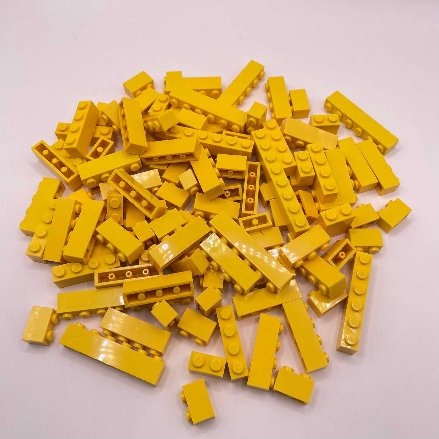 LEGO Bricks, 1x Wide, Yellow, Approx. 140g