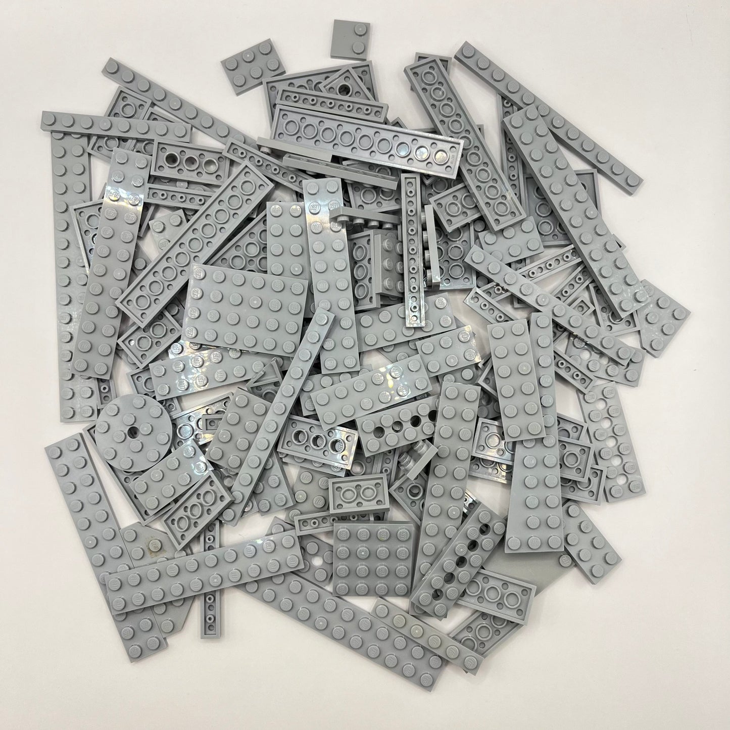 LEGO Light Bluish Grey, Plates, Approx. 180g