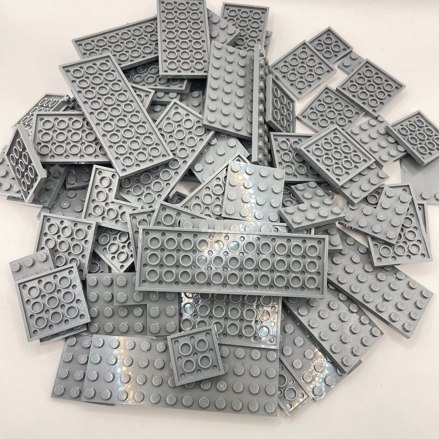 LEGO Plates 4x Wide, Dark Bluish Grey, Approx. 240g