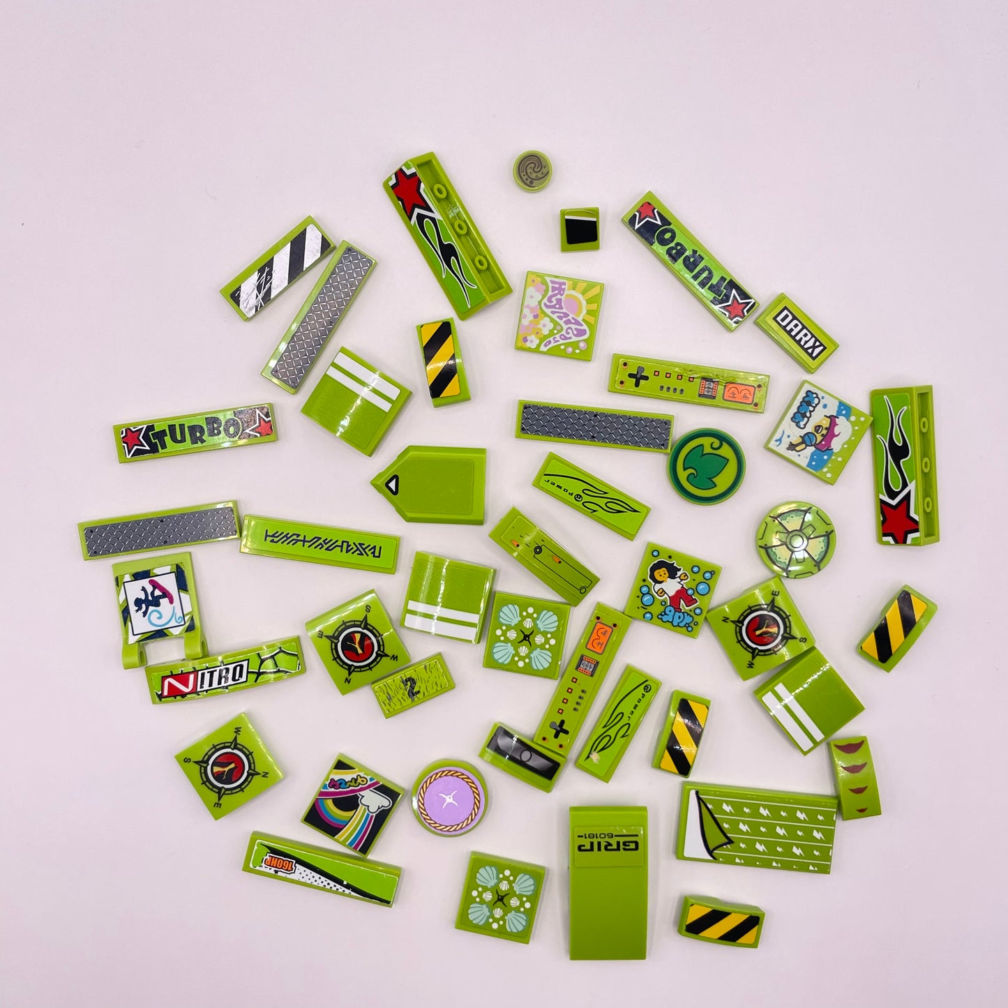 LEGO Small Stickers, Lime Green, 40 Pieces