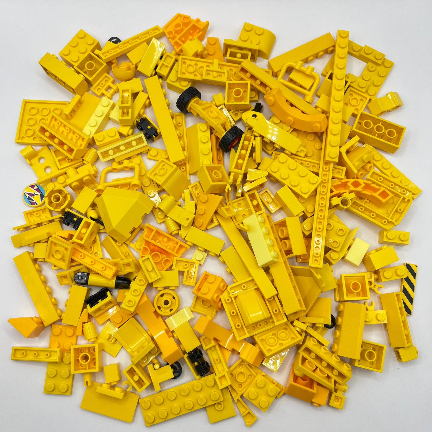 LEGO Yellow, Mixed Bricks with Vehicles, Approx. 200g