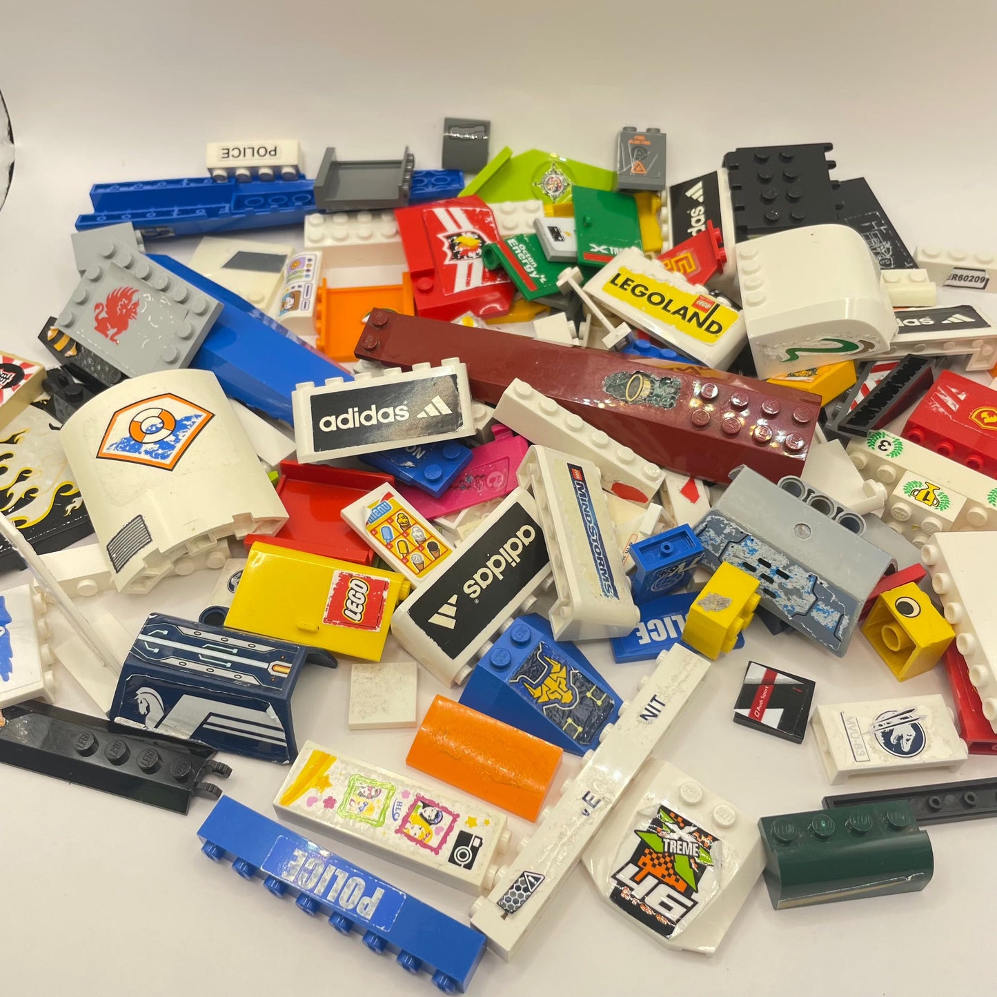 LEGO Prints and Stickers, Seconds Quality, Mixed Bricks, Approx. 275g