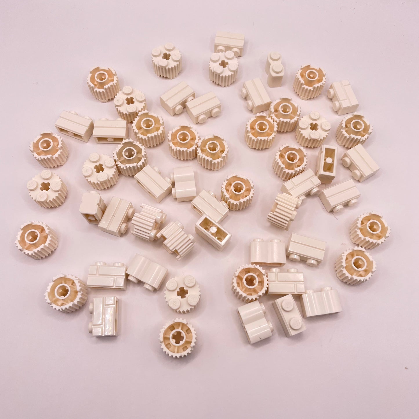 LEGO Textured Bricks, Building, White, 50 Pieces