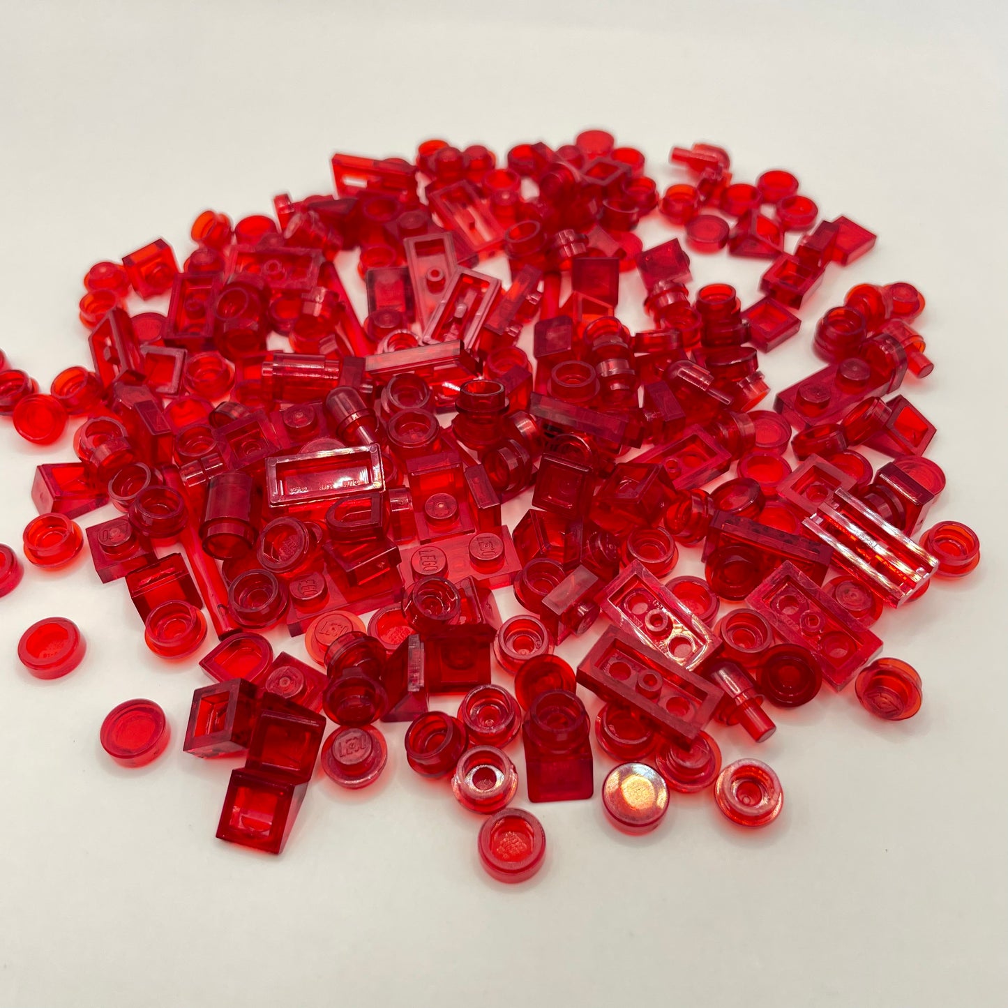 LEGO Transparent Red, Mixed Pieces, Approx. 40g