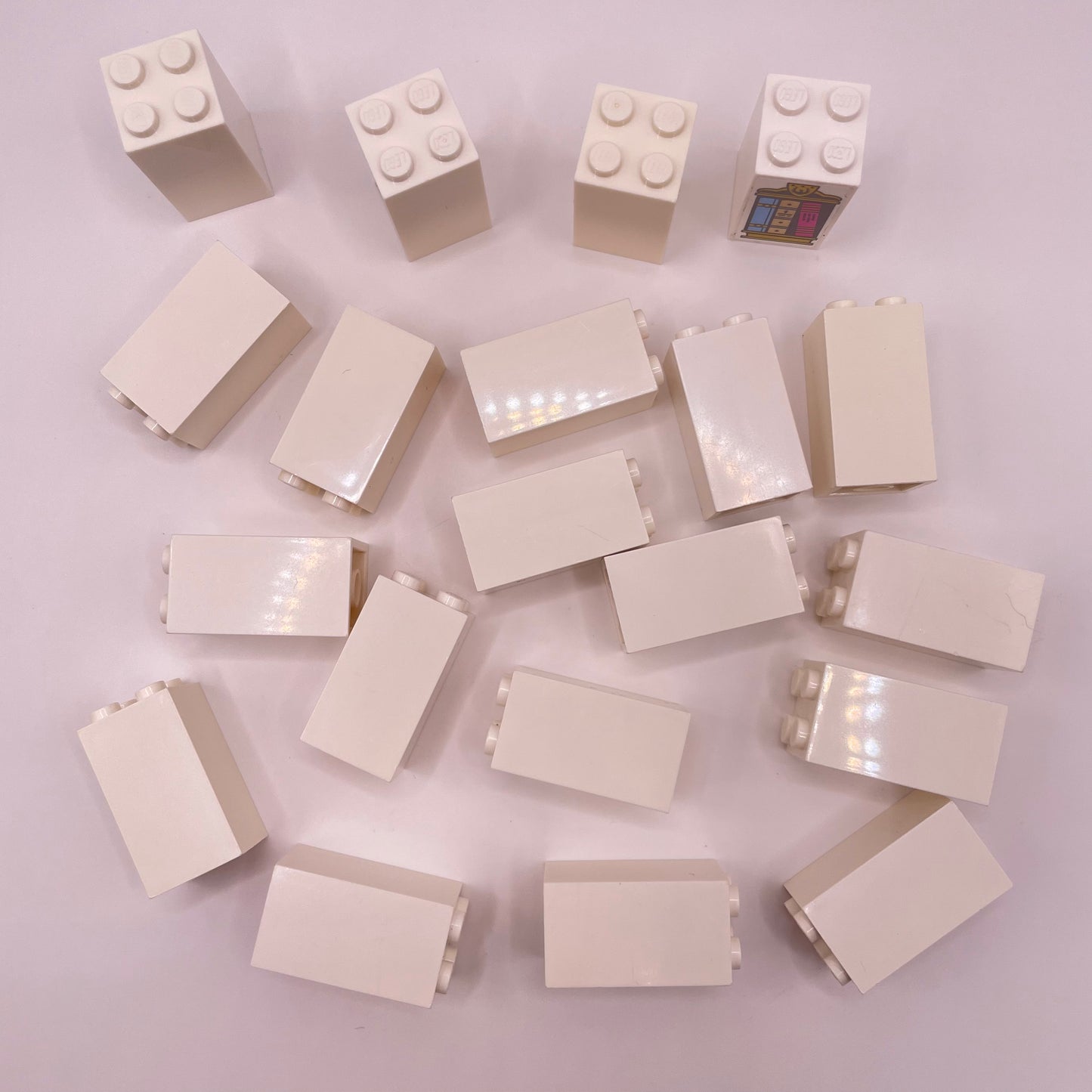 LEGO Brick, 2x2, Tall, White, Approx. 70g