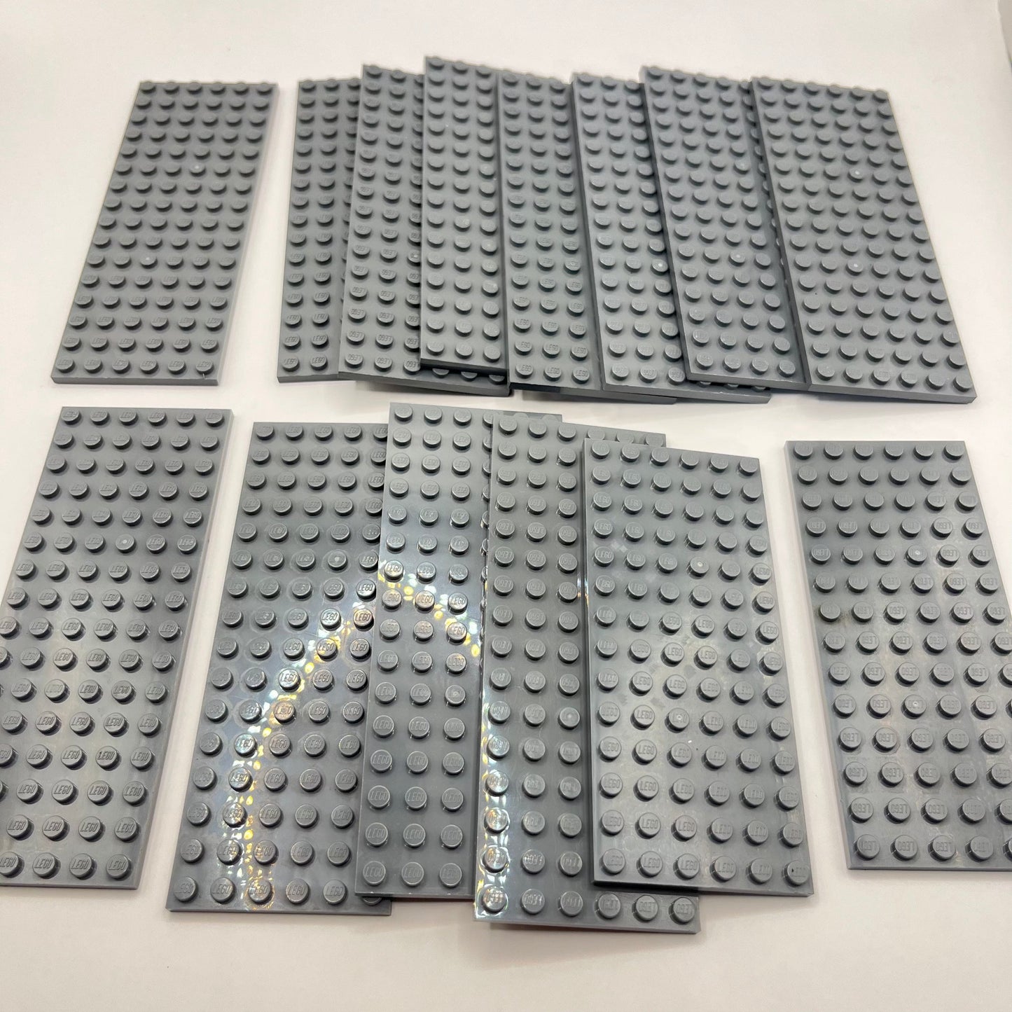 LEGO Plates 6x14, 6x16, Dark Bluish Grey, 14 pieces