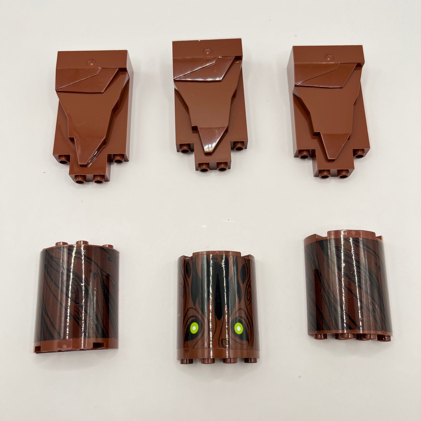 LEGO Rock Panels, Tree Sections, Reddish Brown, 6 Pieces