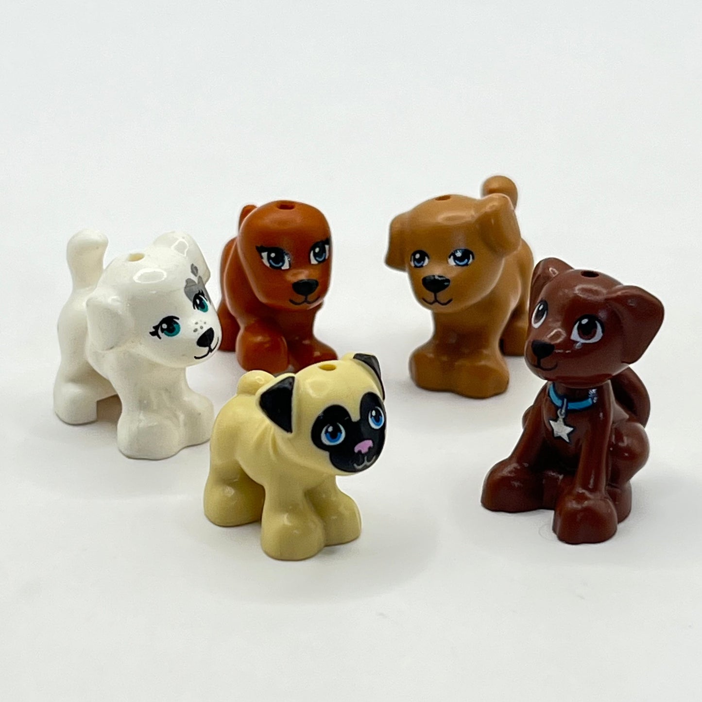 LEGO Dogs, Mixed Colours and Sizes, 5 Pieces