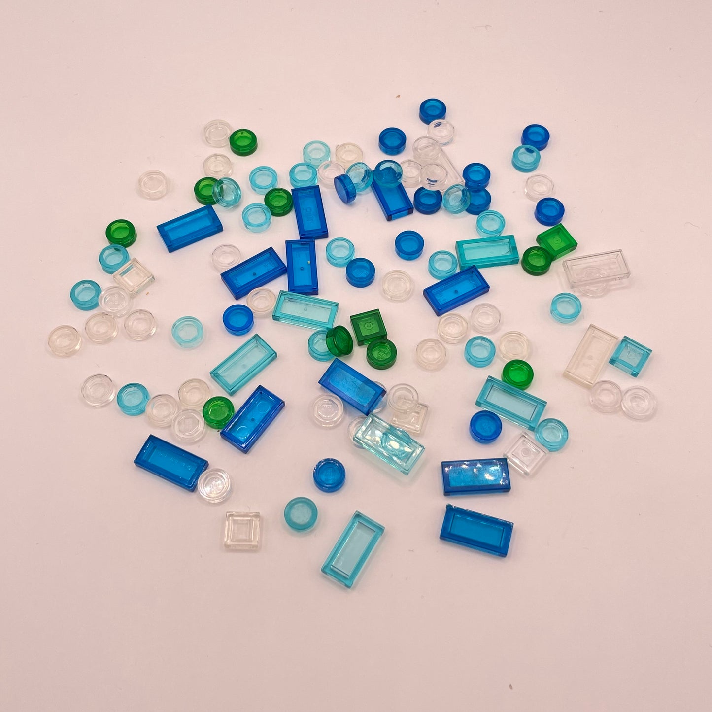 LEGO Tiles, Transparent, Water, 100 Pieces